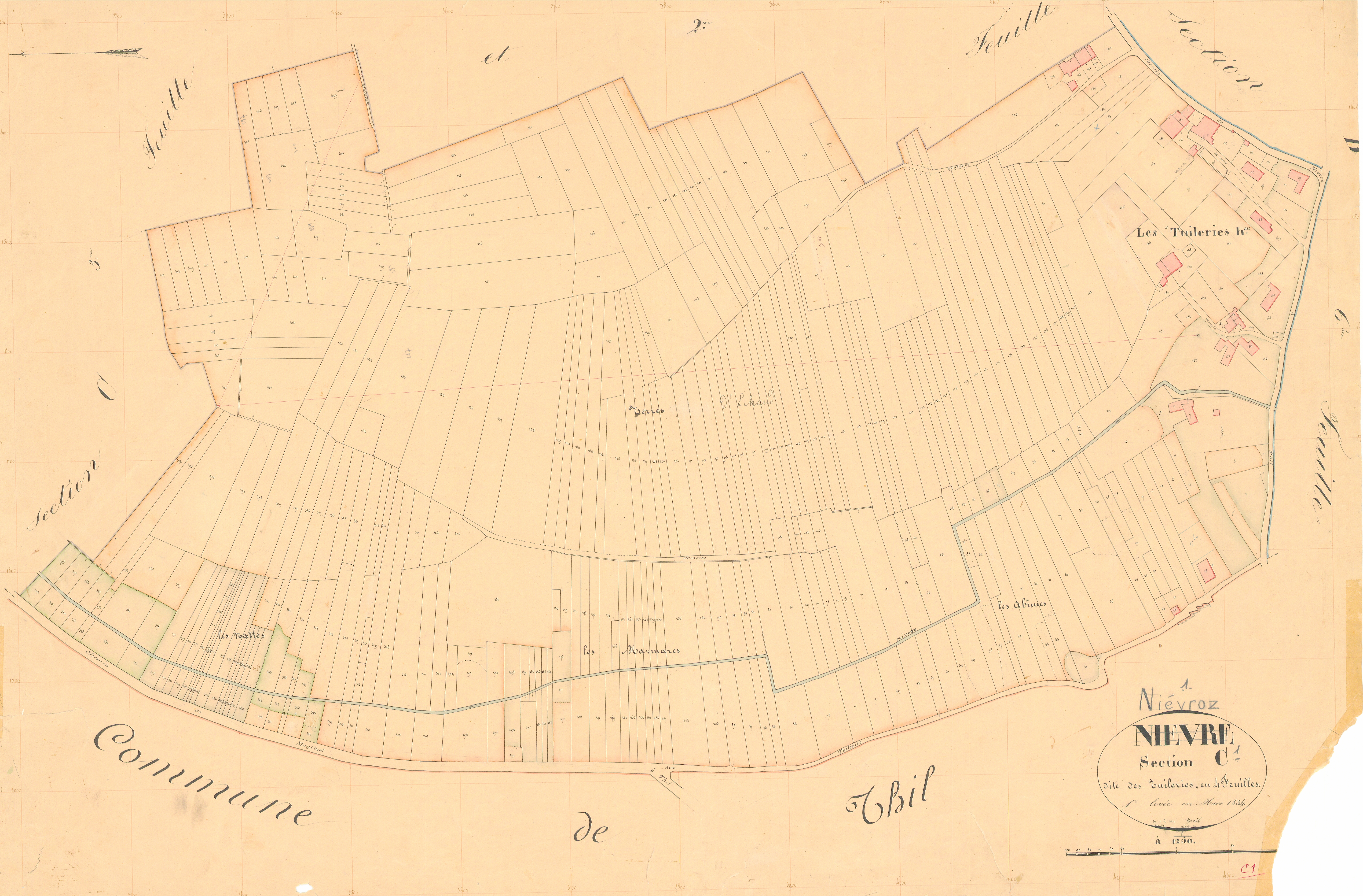 Niévroz - 1777 W 320-14 - 1777 W 320-14 -  Feuille 1  (1834)