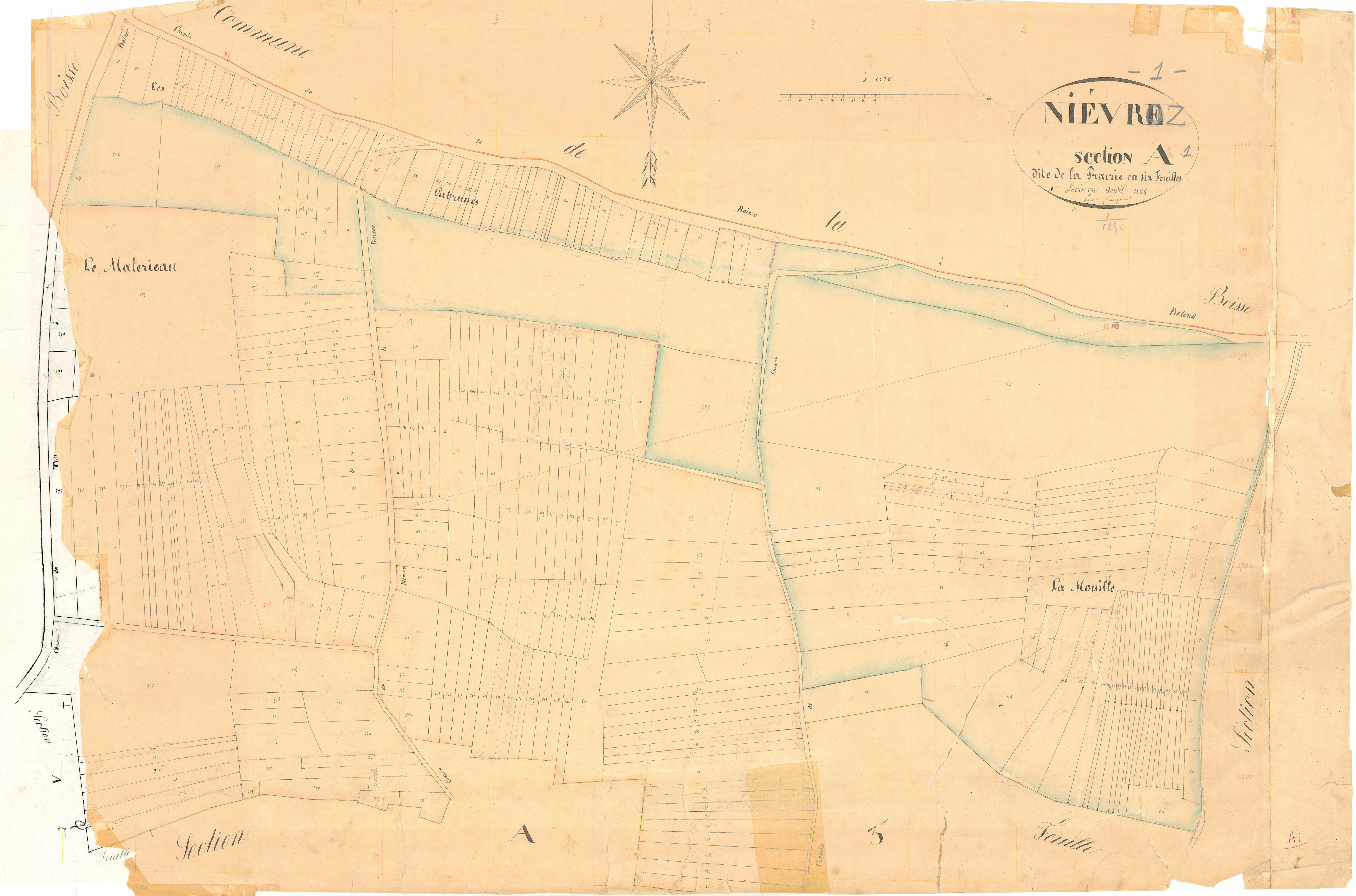 Niévroz - 1777 W 320-2 - 1777 W 320-2 -  Feuille 1  (1834)