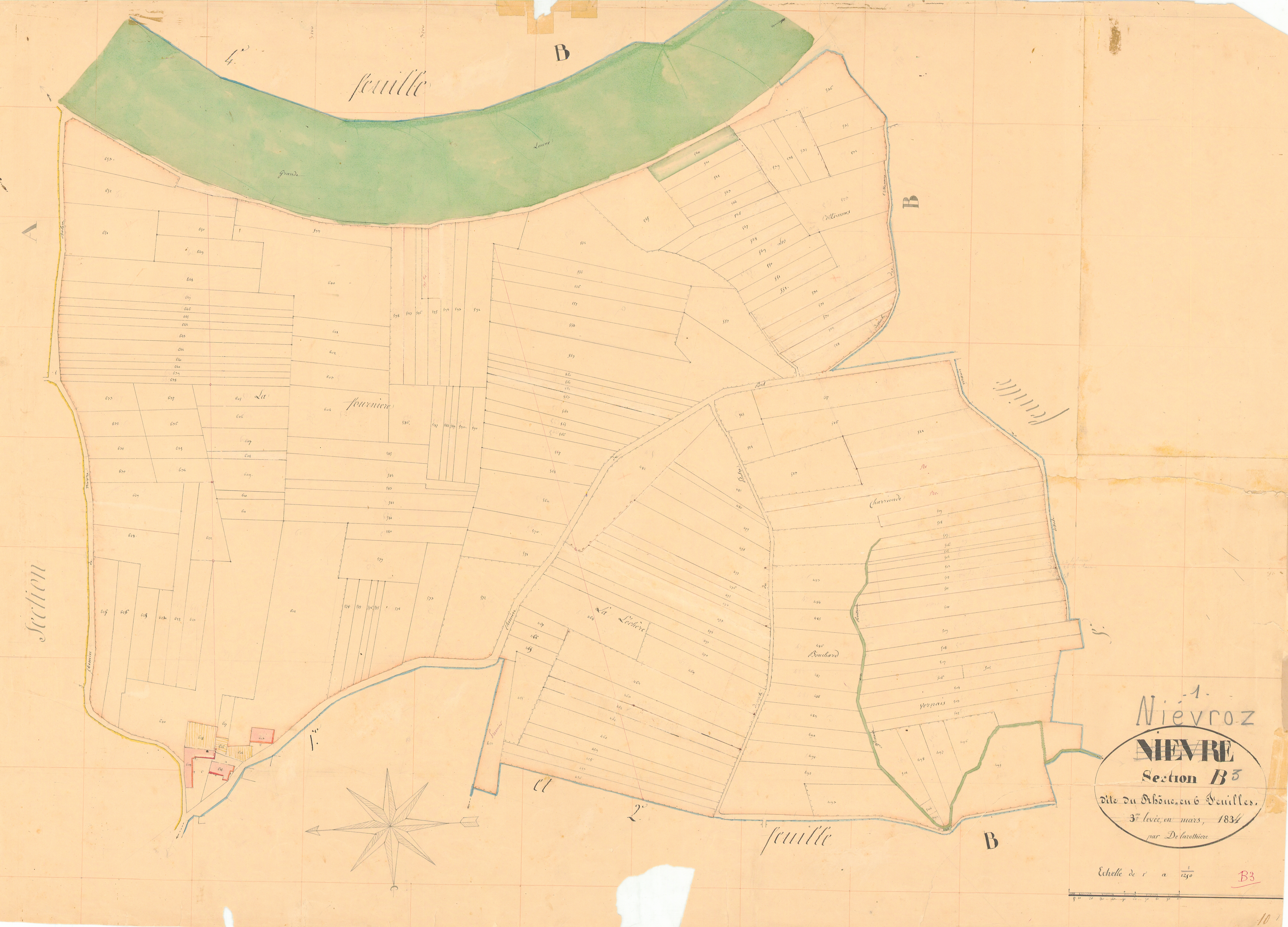 Niévroz - 1777 W 320-10 - 1777 W 320-10 -  Feuille 3  (1834)
