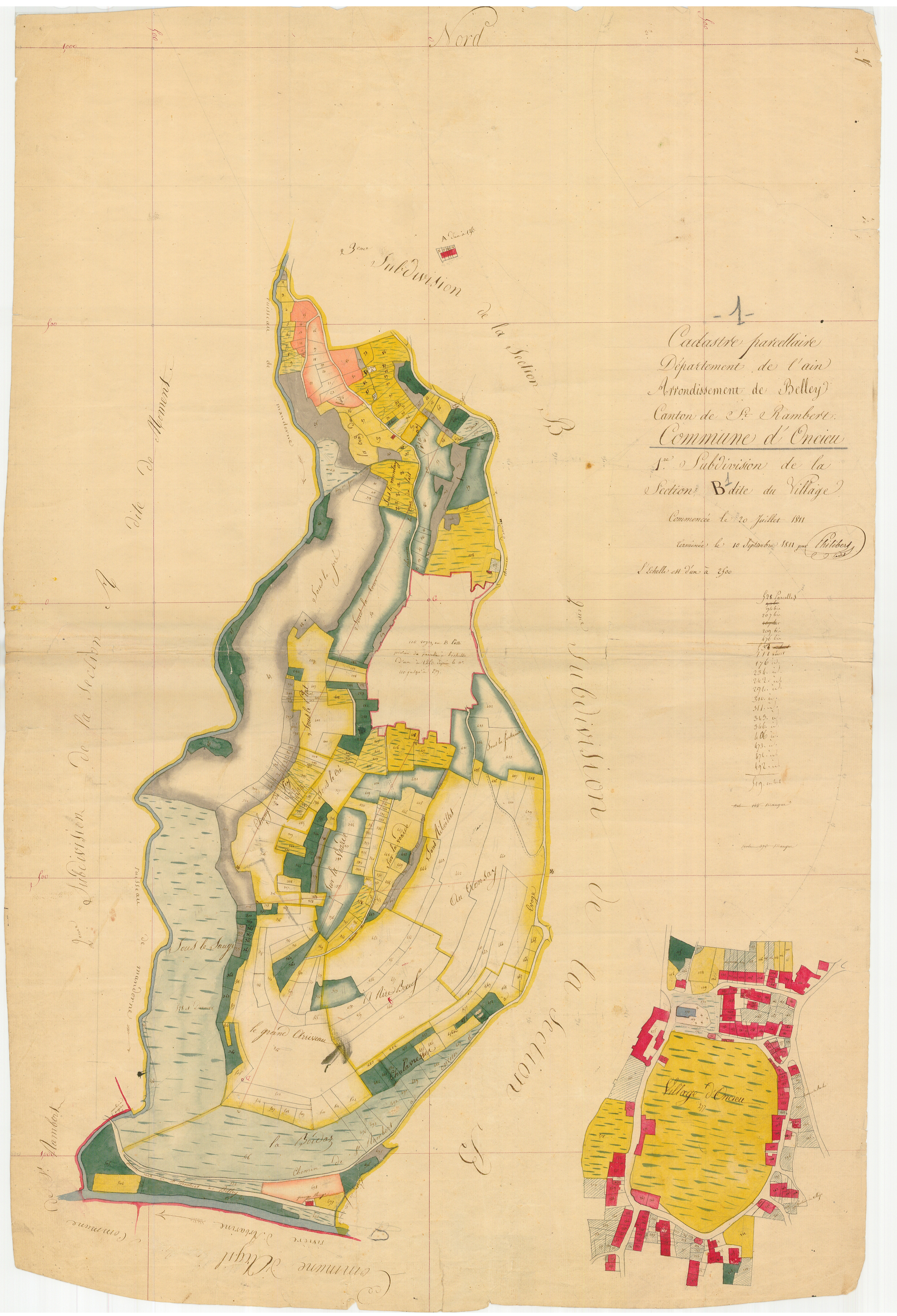Oncieu - 3 P 7682 - 3 P 7682 -  Feuille 1  (1811)