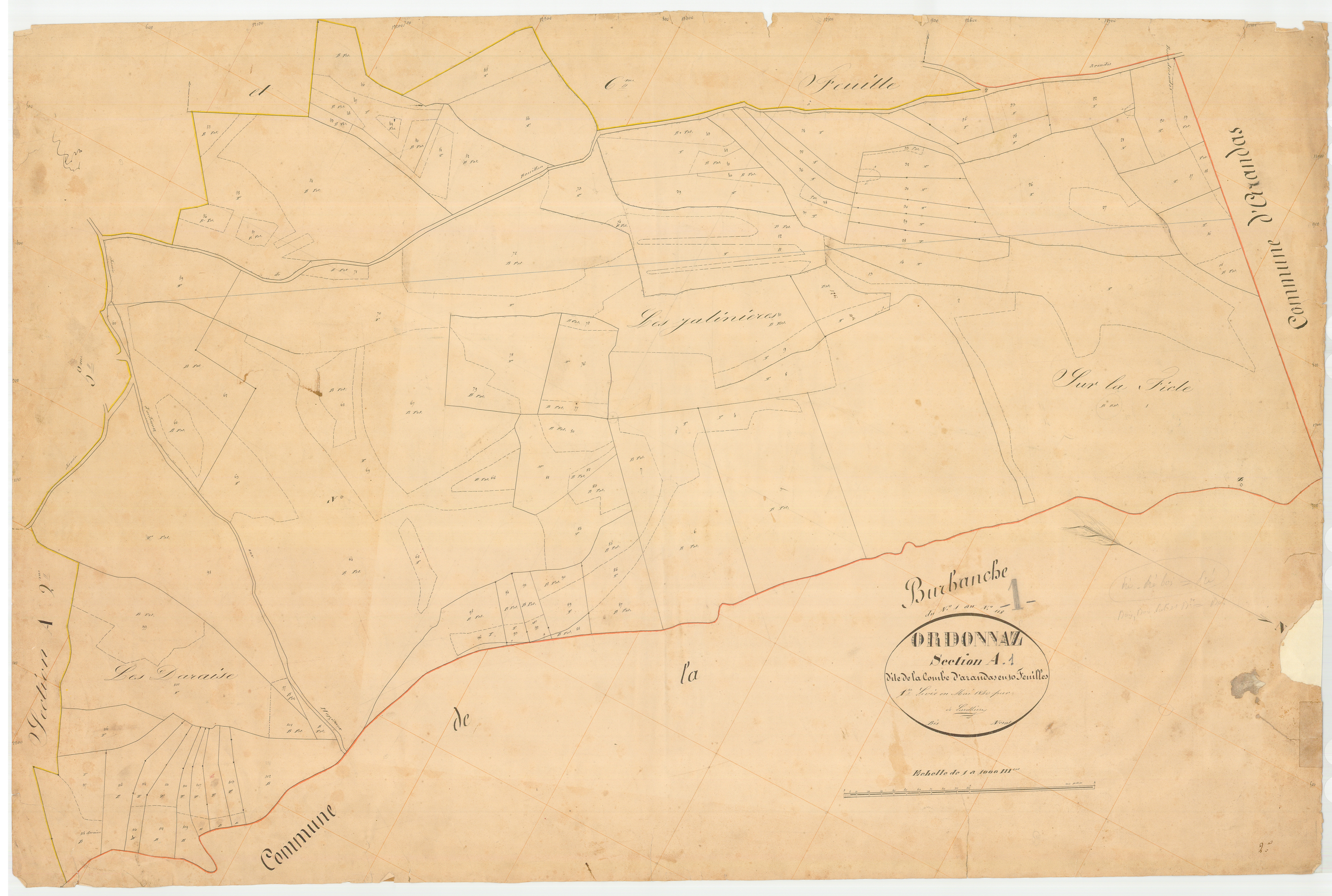 Ordonnaz - 3 P 7686 - 3 P 7686 - Feuille 1 (1840)