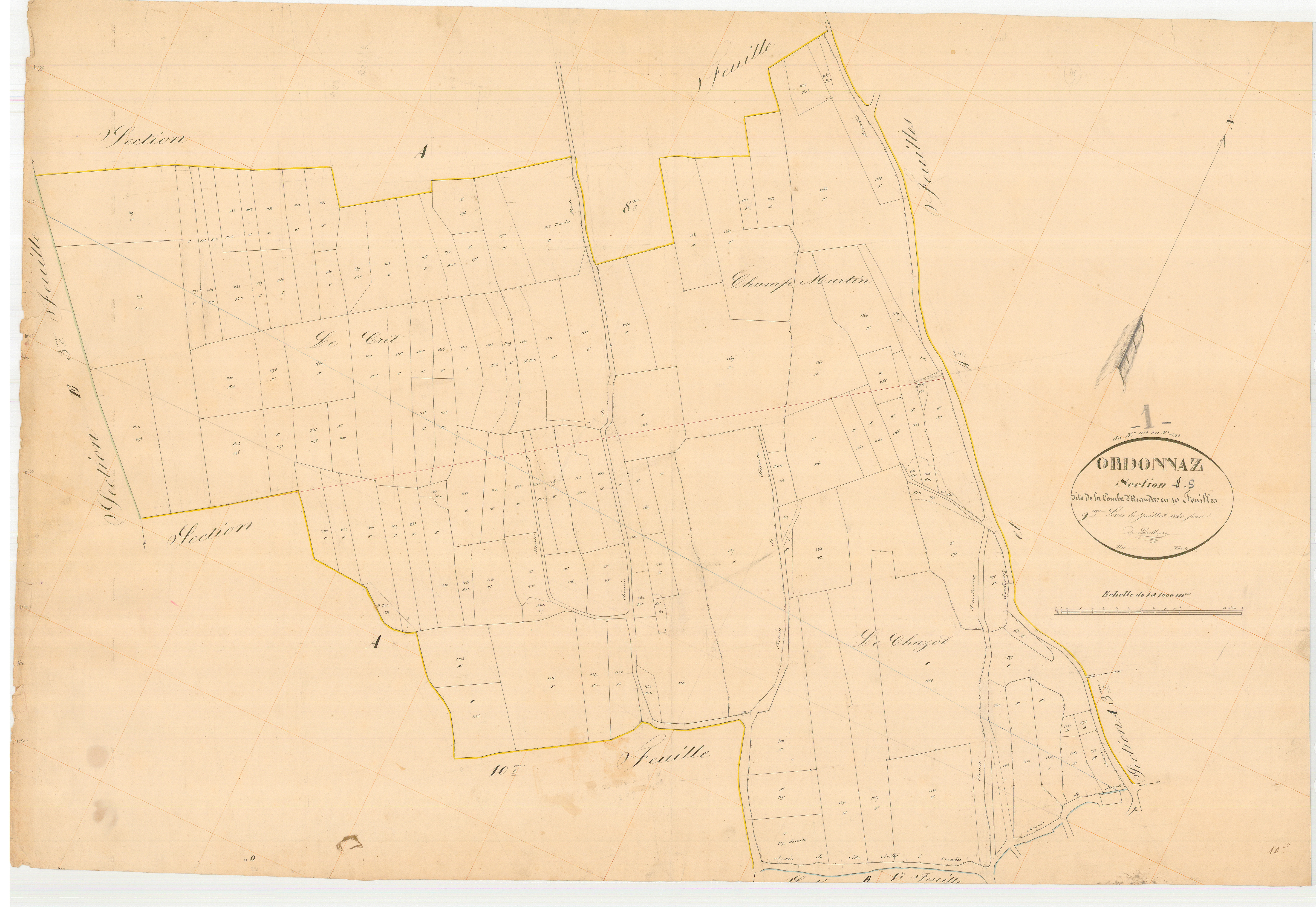 Ordonnaz - 3 P 7694 - 3 P 7694 - Feuille 9 (1840)