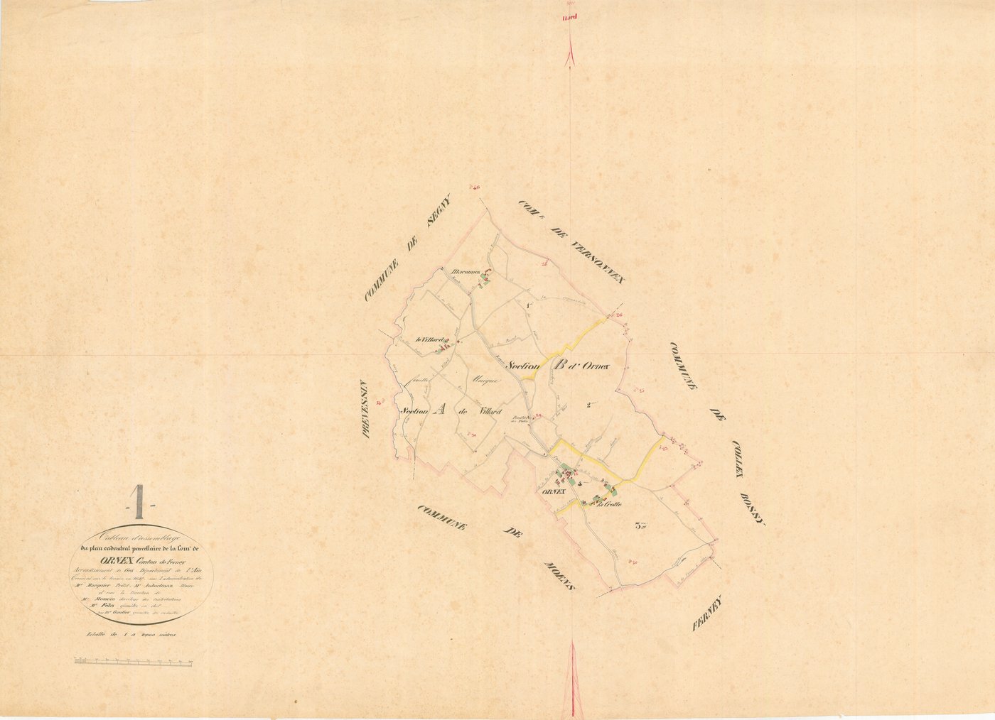 Ornex - 3 P 7716 - 3 P 7716 -  Tableau d'assemblage  (1845)