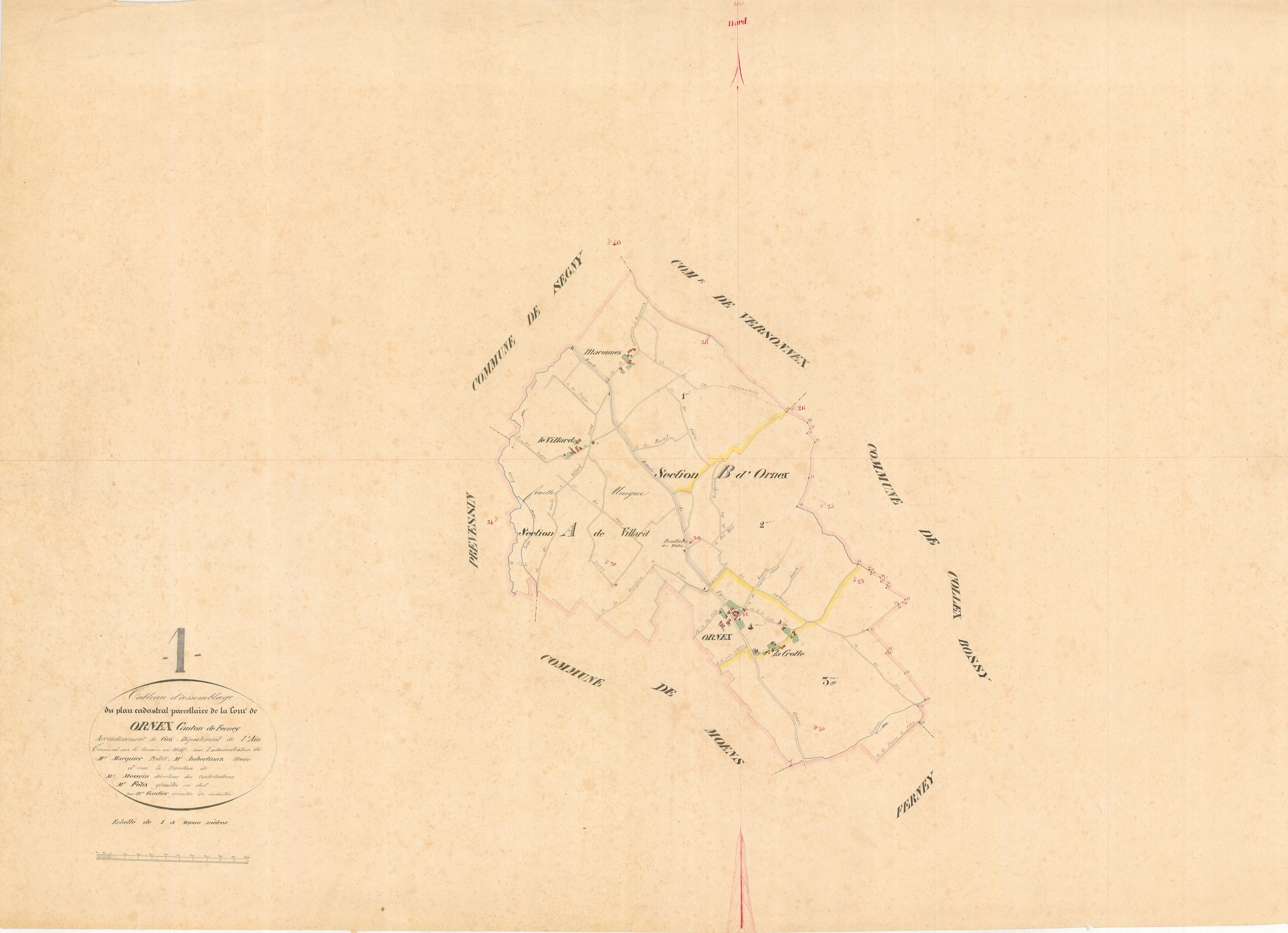 Ornex - 3 P 7716 - 3 P 7716 -  Tableau d'assemblage  (1845)