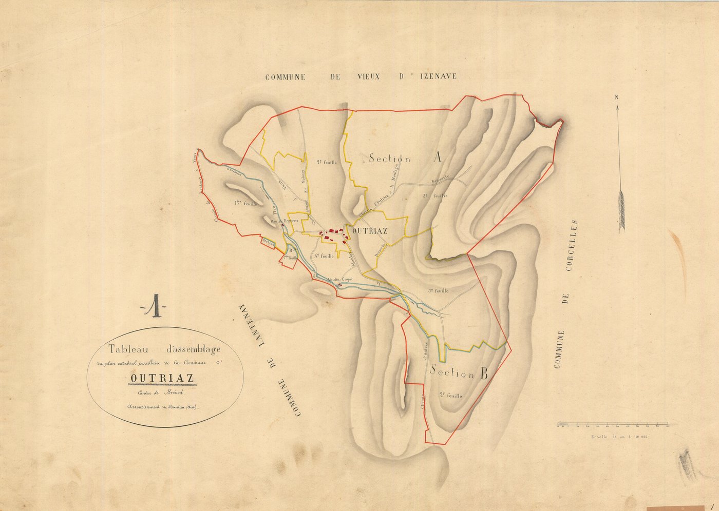 Outriaz - 3 P 7722 - 3 P 7722 -  Tableau d'assemblage  (1873)