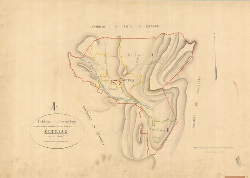 Outriaz - 3 P 7722 - 3 P 7722 -  Tableau d'assemblage  (1873)