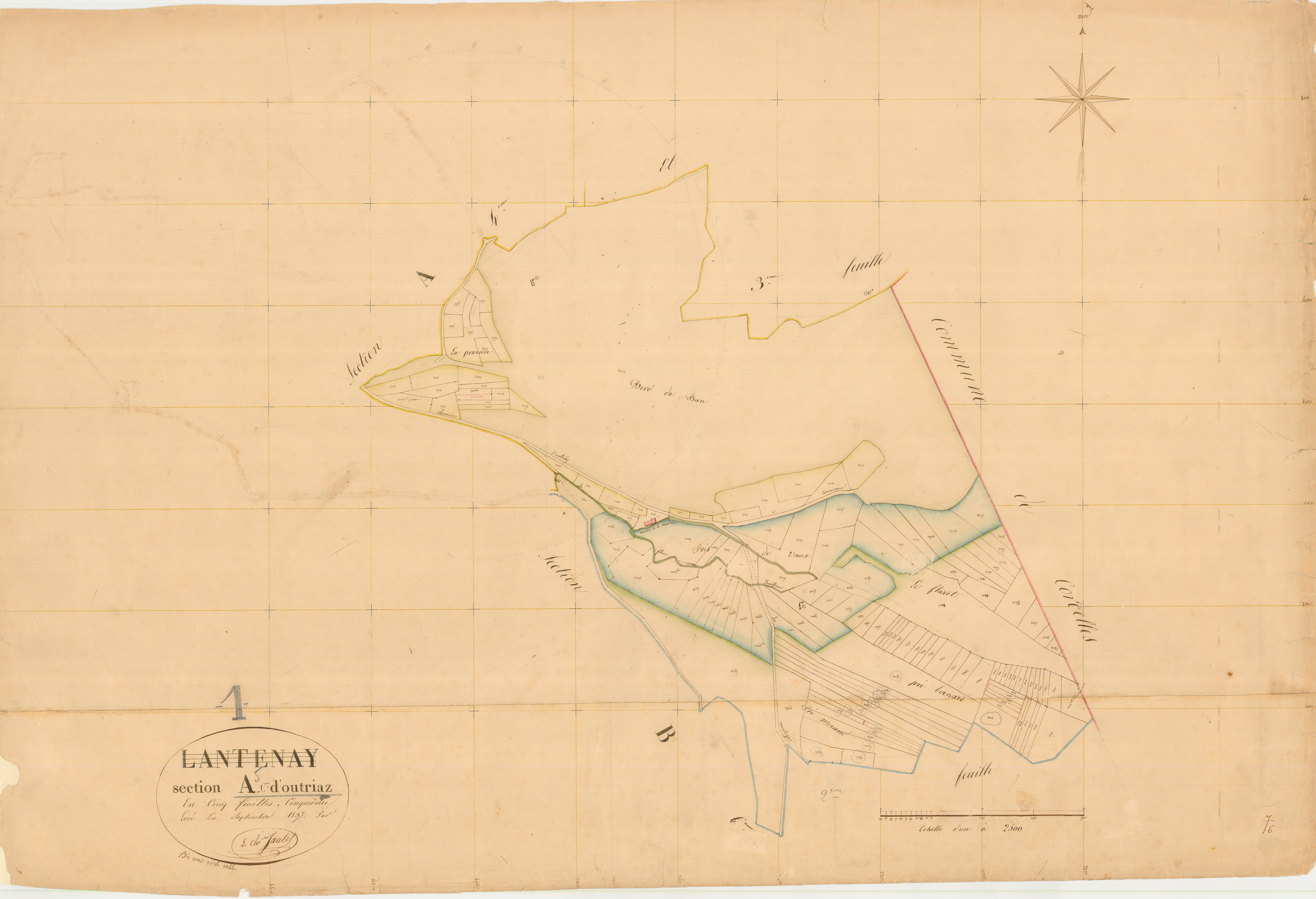 Outriaz - 3 P 6809 - 3 P 6809 -  Feuille 5  (1837-1873)