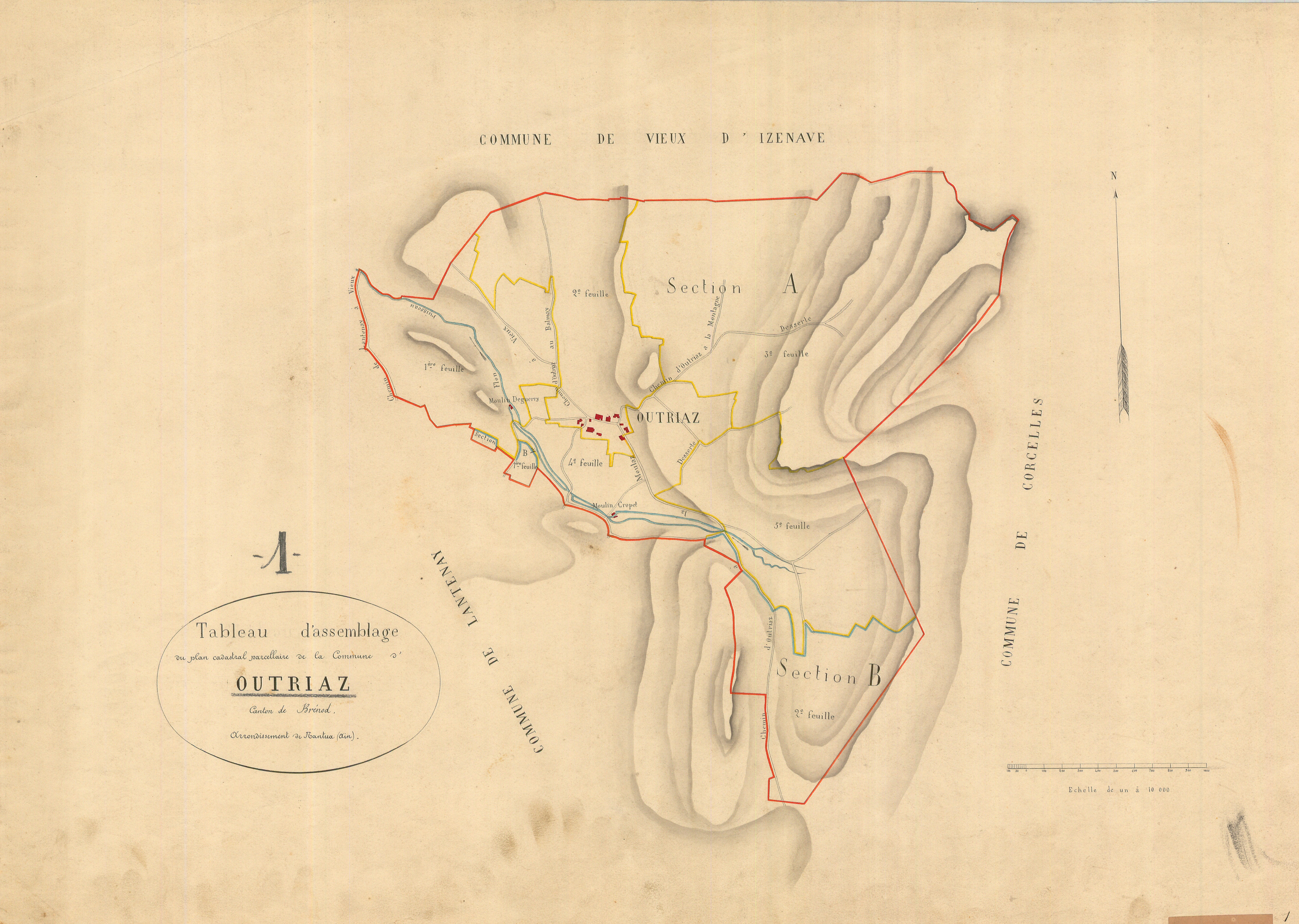 Outriaz - 3 P 7722 - 3 P 7722 -  Tableau d'assemblage  (1873)