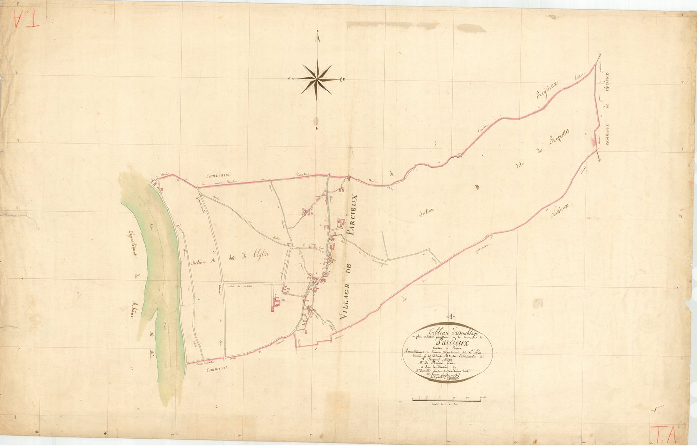 Parcieux - 3 P 7763 - 3 P 7763 -  Tableau d'assemblage  (1829)
