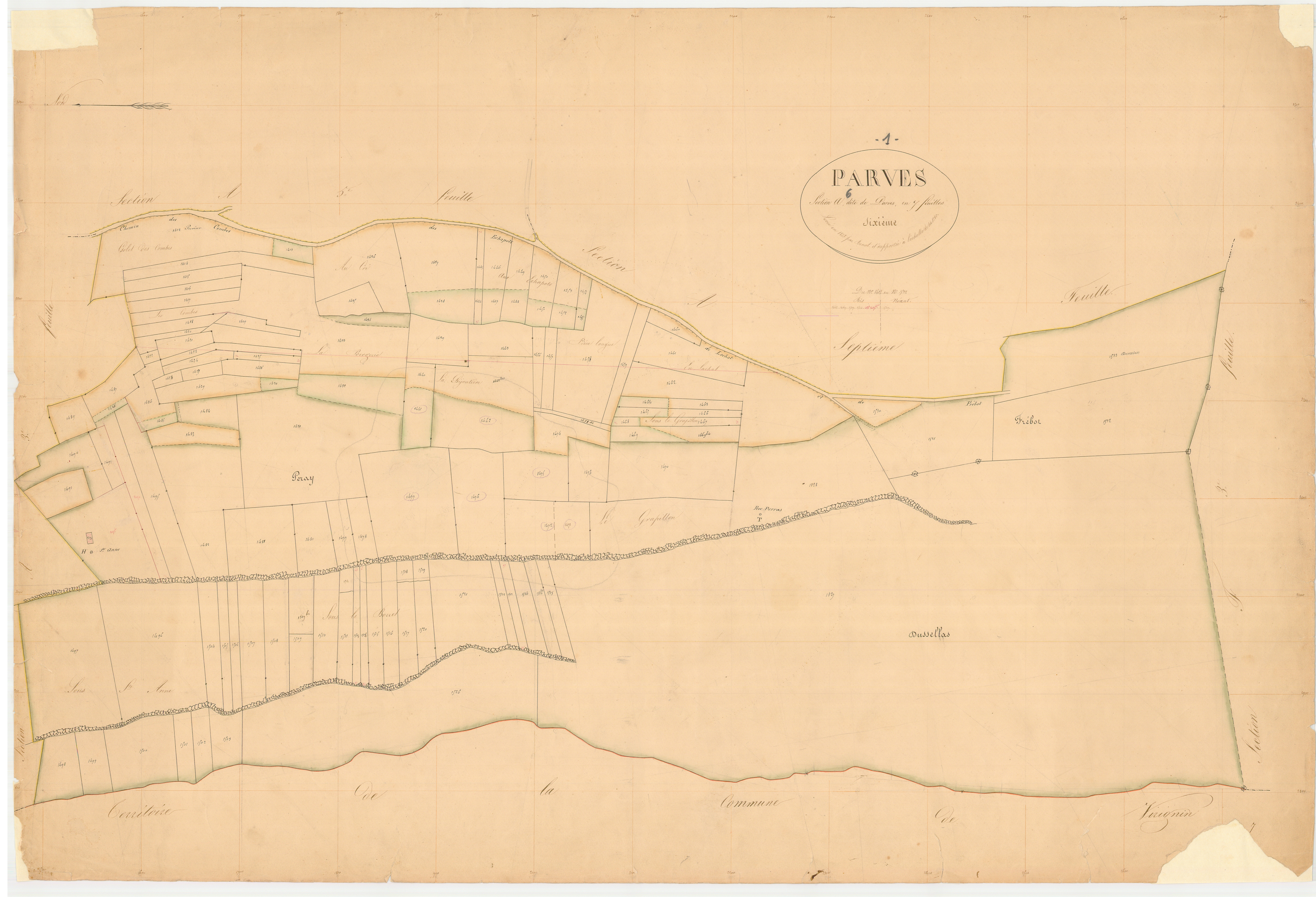 Parves - 3 P 7772 - 3 P 7772 - Feuille 6 (1836)