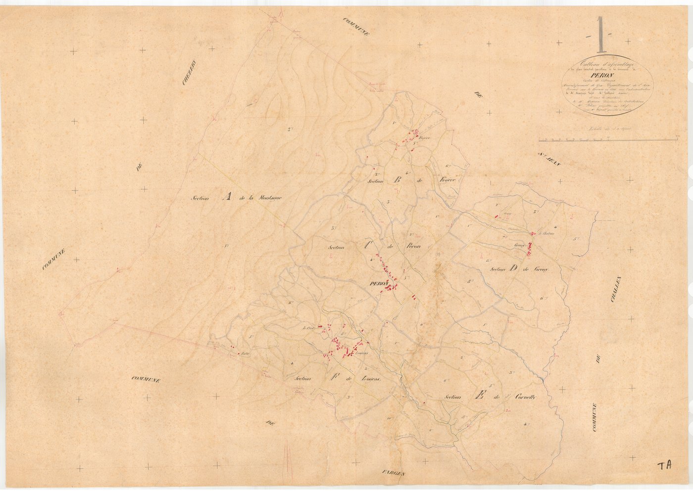 Péron - 3 P 7806 - 3 P 7806 -  Tableau d'assemblage  (1846)