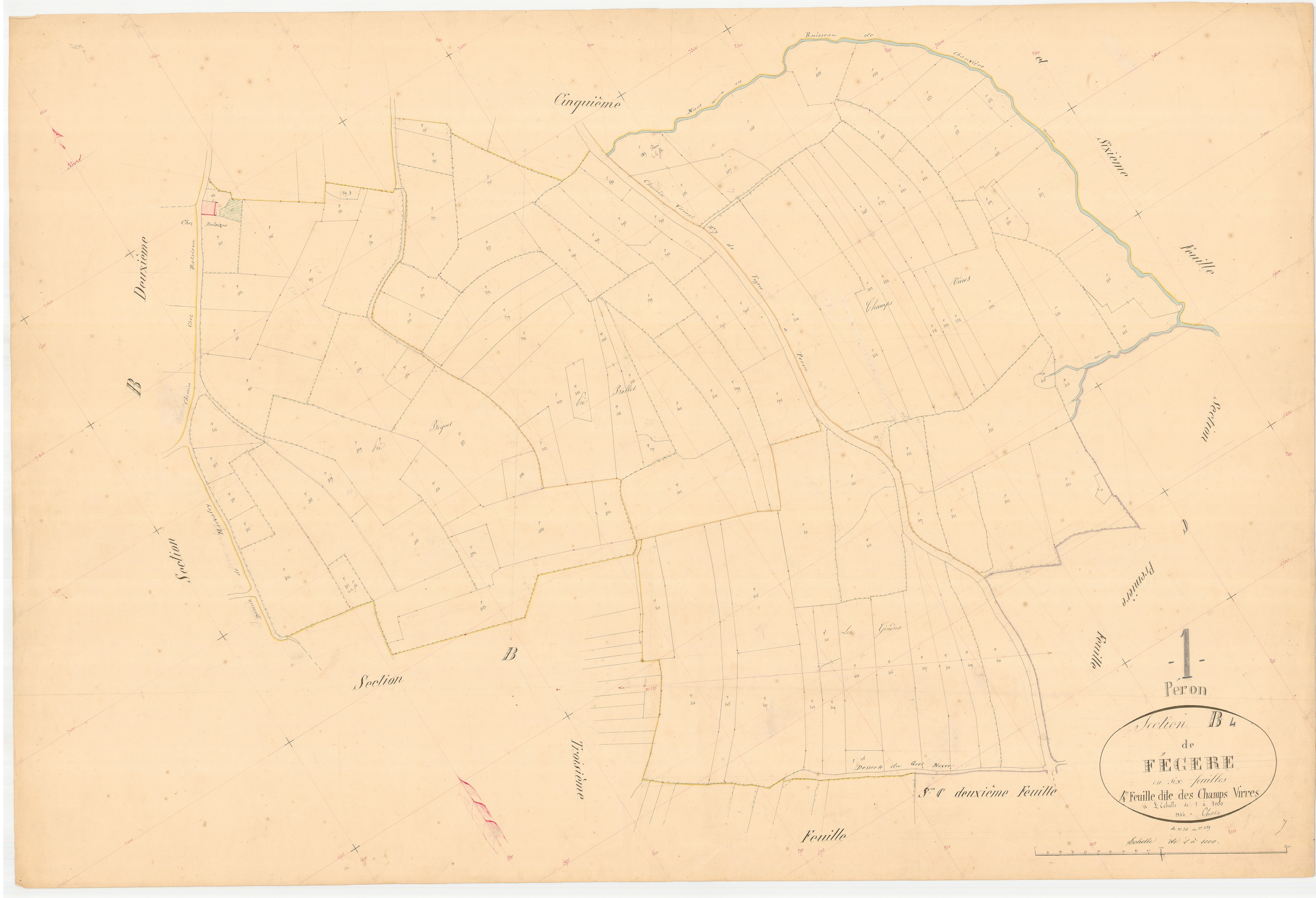 Péron - 3 P 7812 - 3 P 7812 - Feuille 4 (1846)