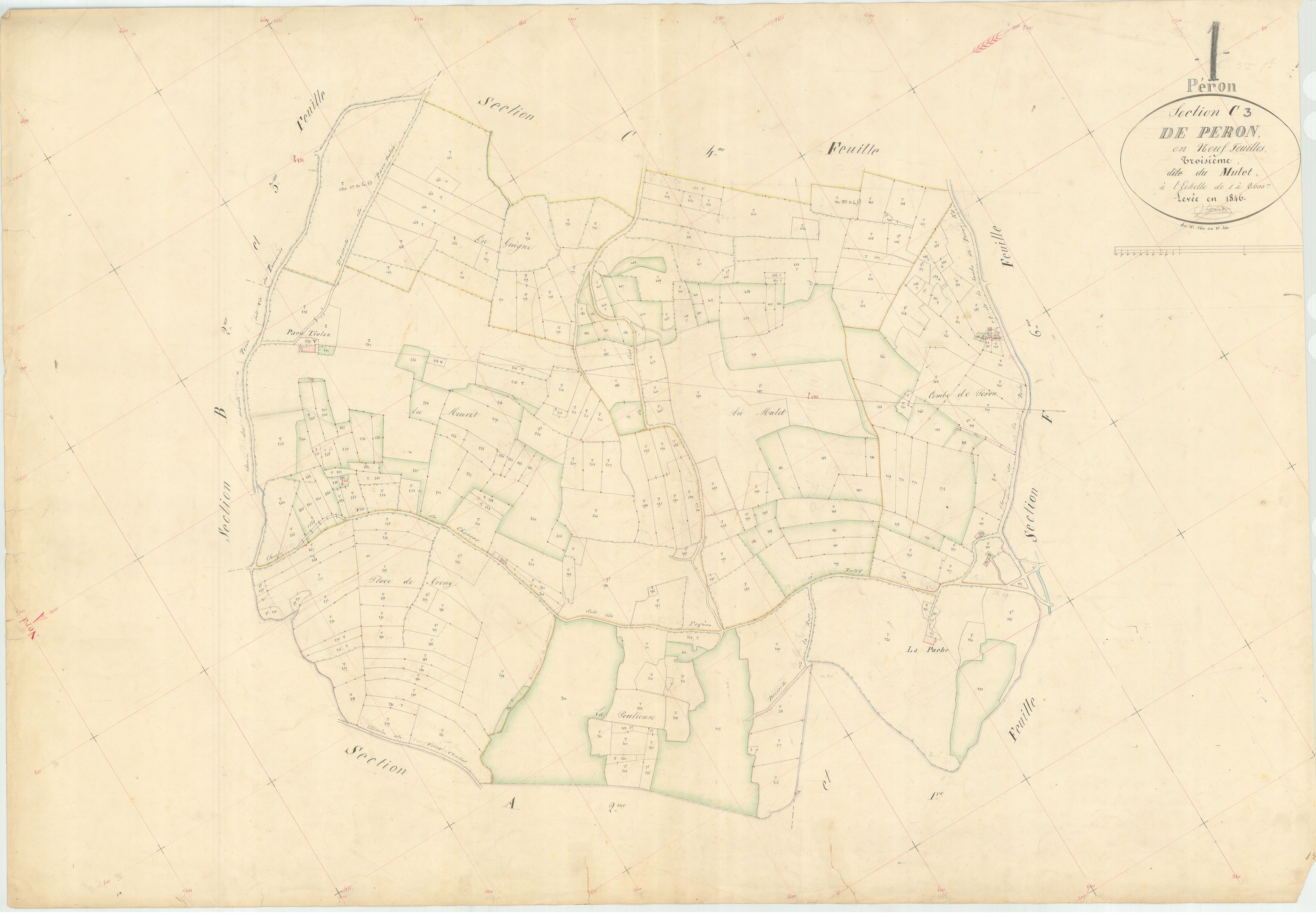 Péron - 3 P 7817 - 3 P 7817 - Feuille 3 (1846)