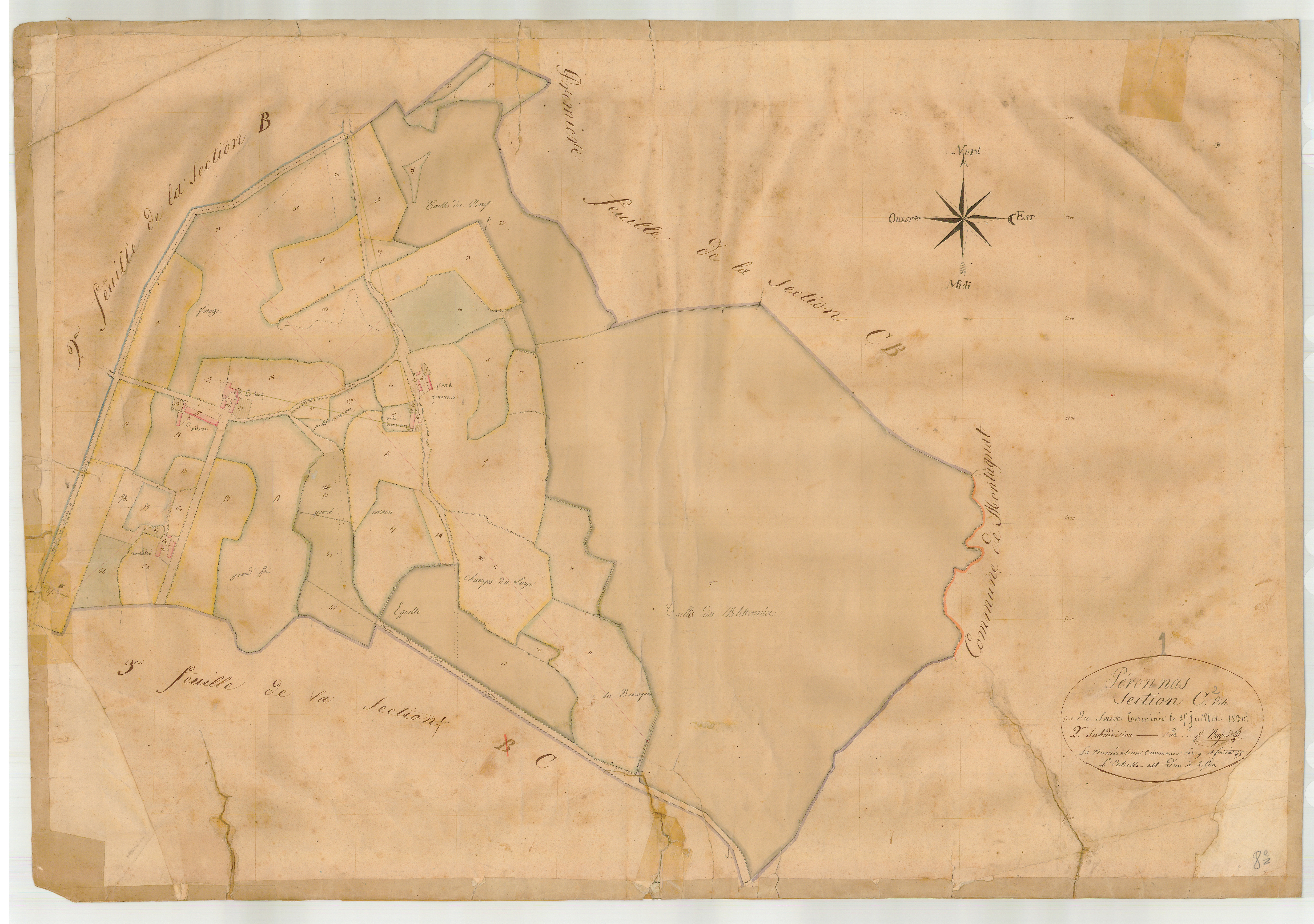 Péronnas - 3 P 7857 - 3 P 7857 -  Feuille 2  (1830)