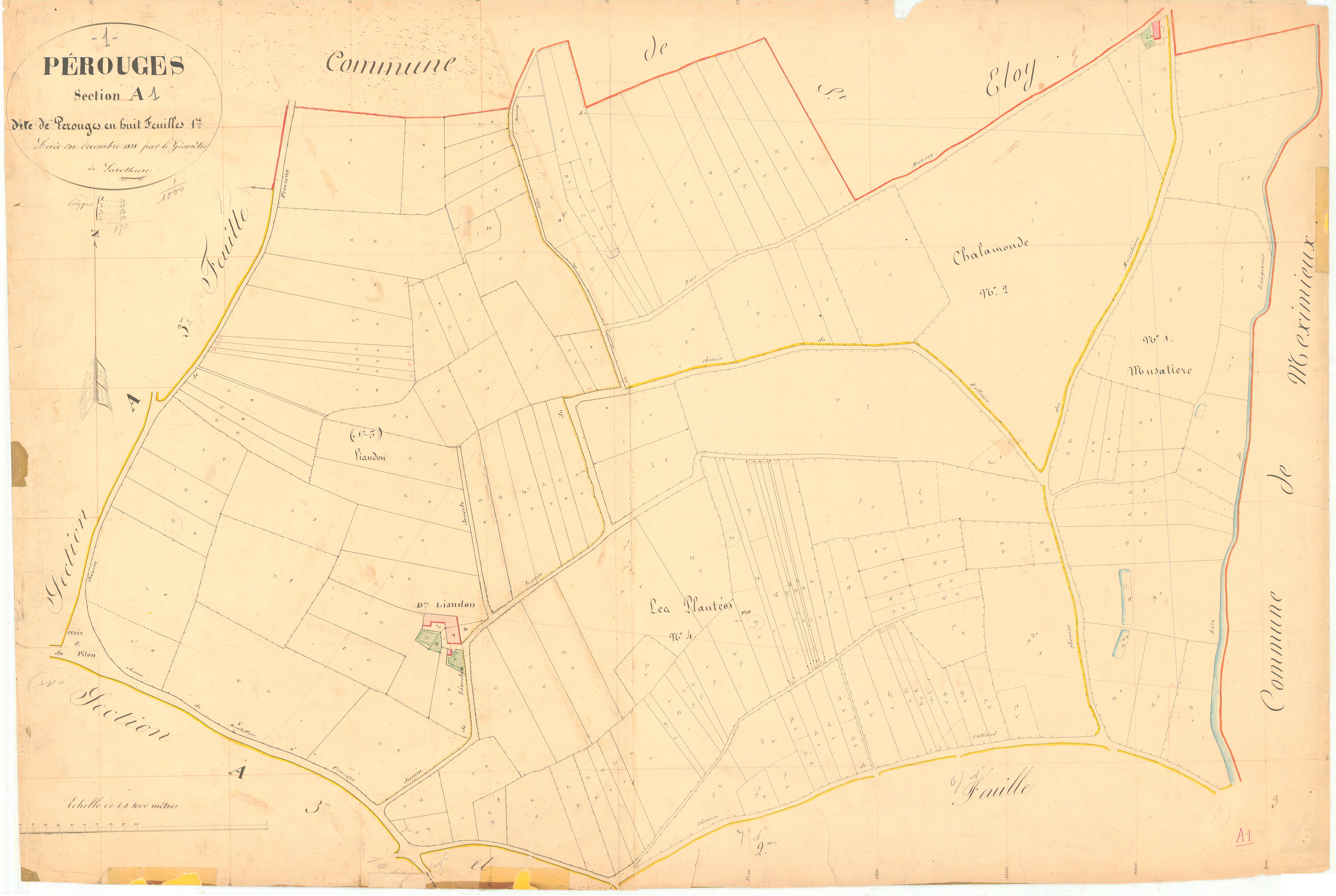 Pérouges - 1777 W 335-8 - 1777 W 335-8 - Feuille 1 (1839)