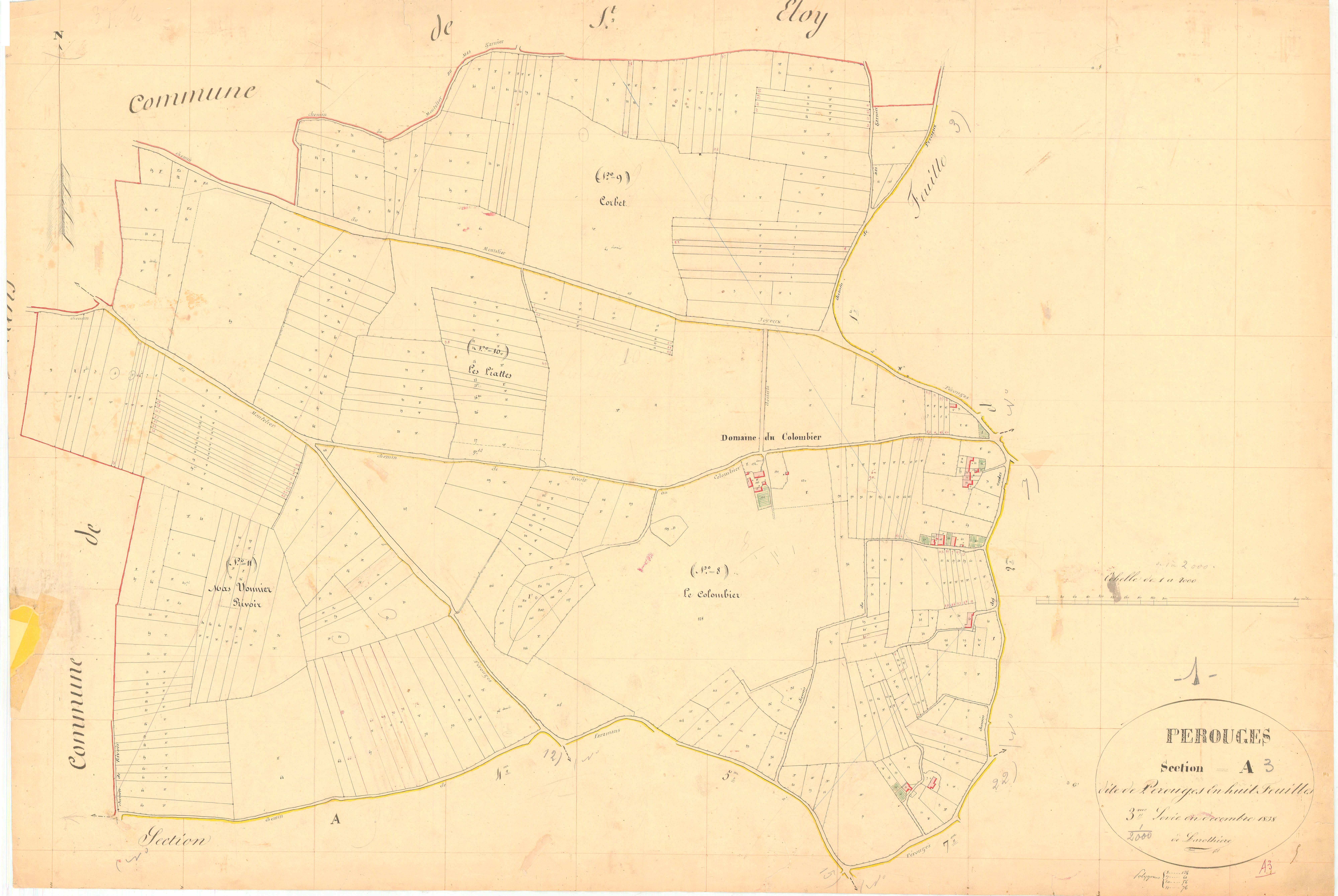Pérouges - 1777 W 335-10 - 1777 W 335-10 - Feuille 3 (1839)