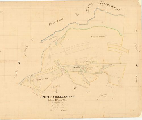 Le Petit-Abergement (Haut Valromey, Ain, France ; ancienne commune) - 3 P 6887 - 3 P 6887 -  Feuille 1  (1837)