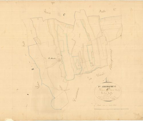 Le Petit-Abergement (Haut Valromey, Ain, France ; ancienne commune) - 3 P 6886 - 3 P 6886 -  Feuille 3  (1837)