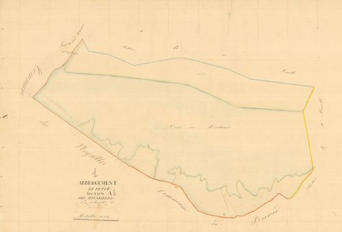 Le Petit-Abergement (Haut Valromey, Ain, France ; ancienne commune) - 3 P 6880 - 3 P 6880 -  Feuille 3  (1837)