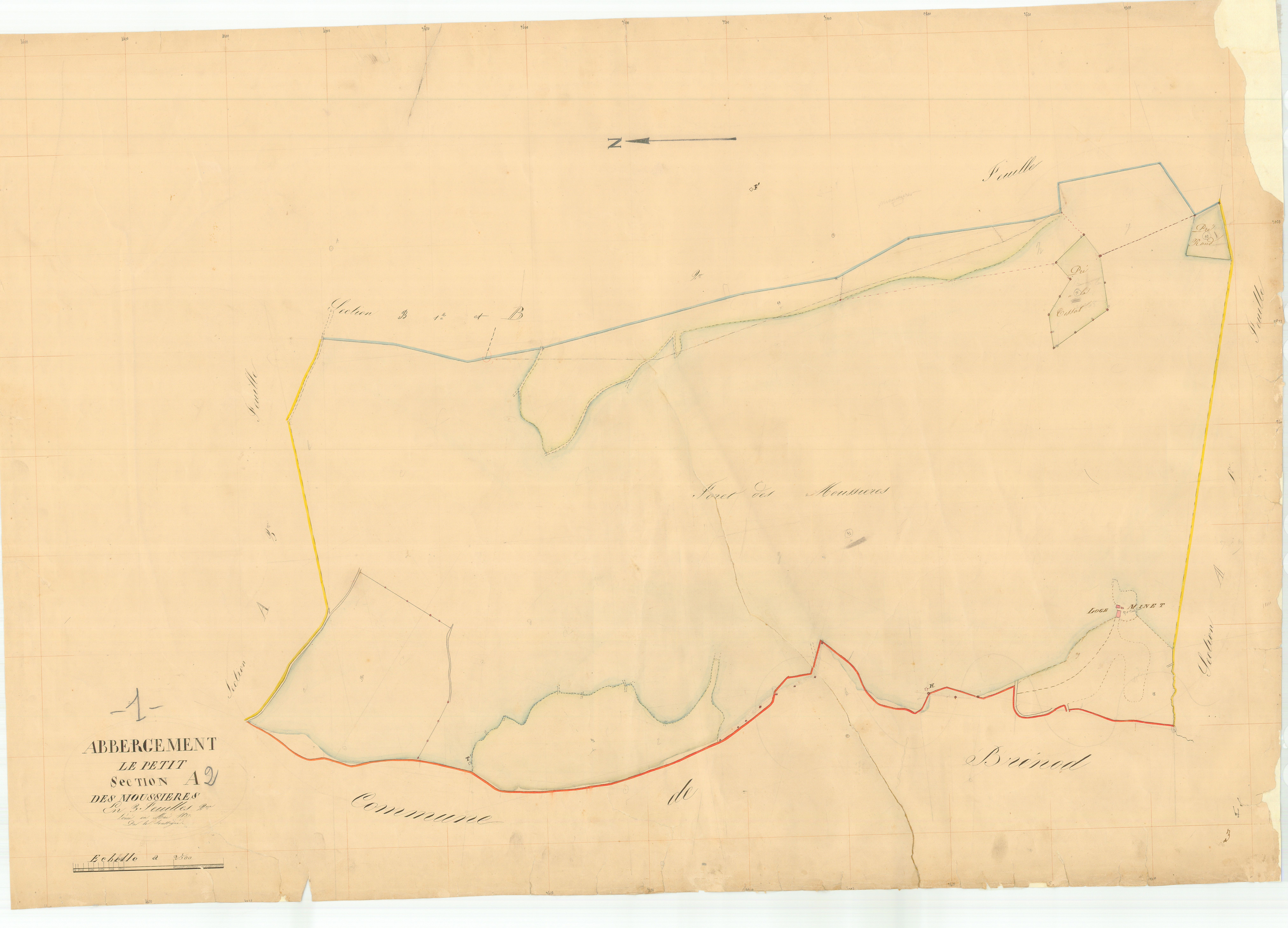 Le Petit-Abergement (Haut Valromey, Ain, France ; ancienne commune) - 3 P 6879 - 3 P 6879 -  Feuille 2  (1837)