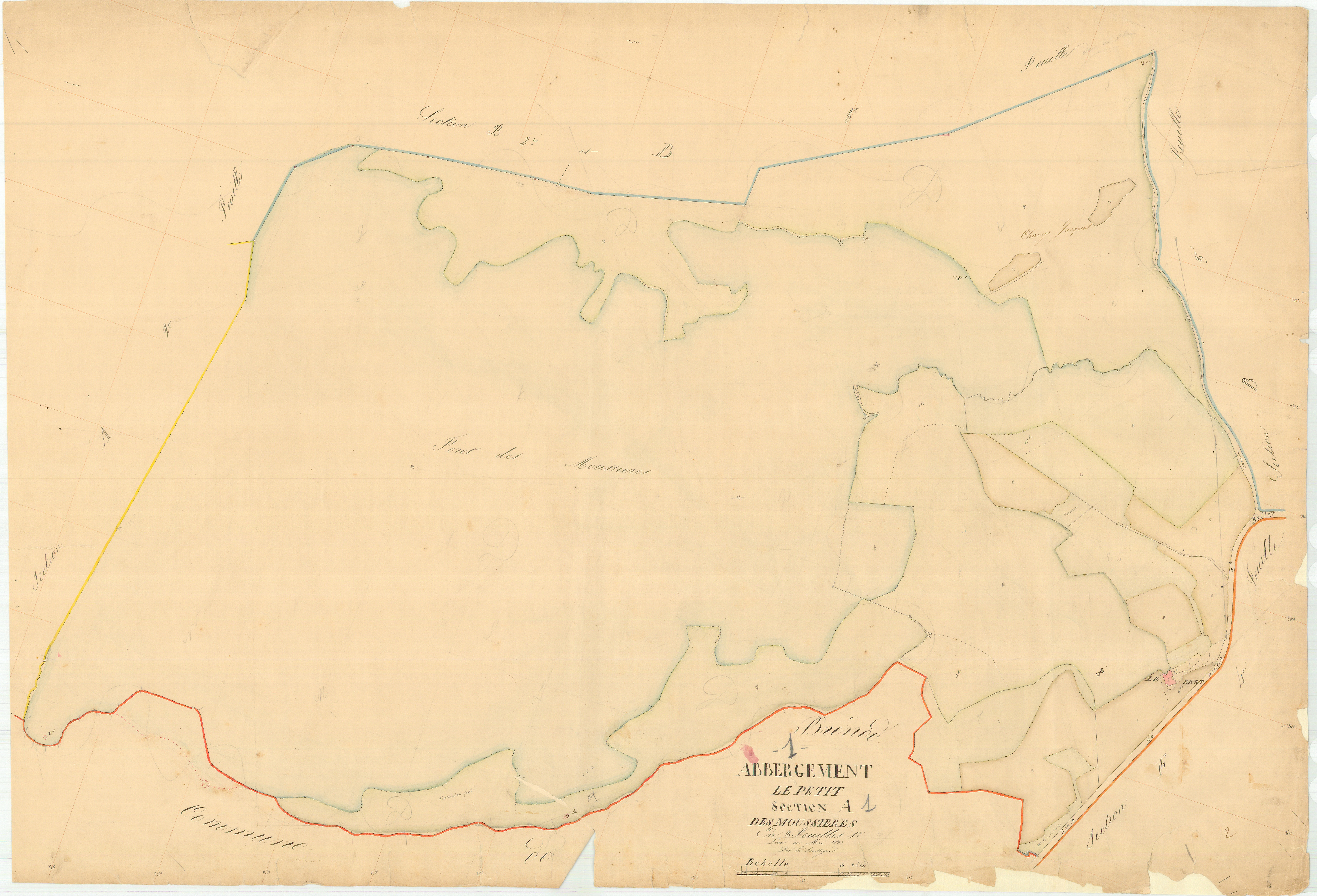 Le Petit-Abergement (Haut Valromey, Ain, France ; ancienne commune) - 3 P 6878 - 3 P 6878 -  Feuille 1  (1837)