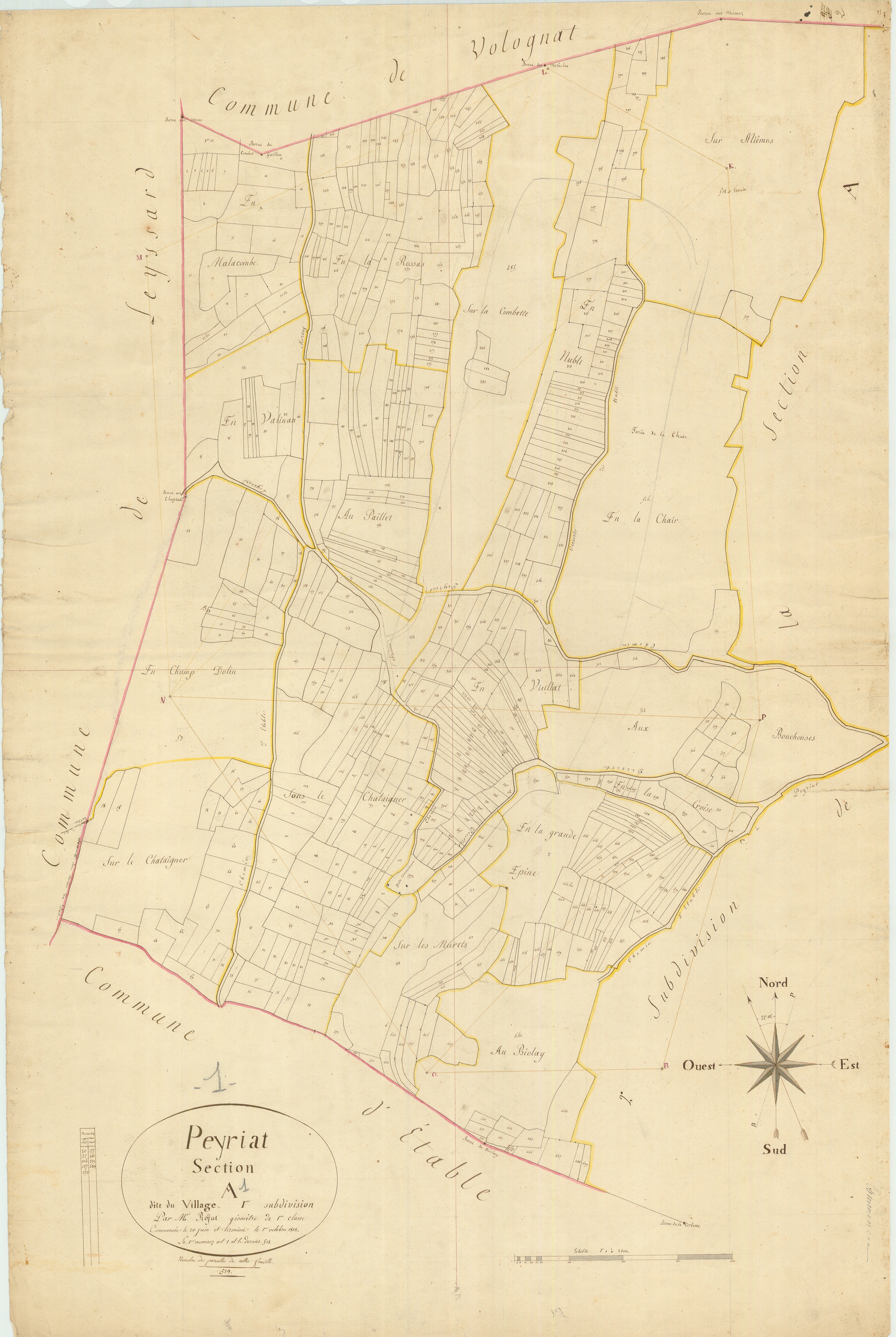 Peyriat - 3 P 7867 - 3 P 7867 -  Feuille 1  (1818)