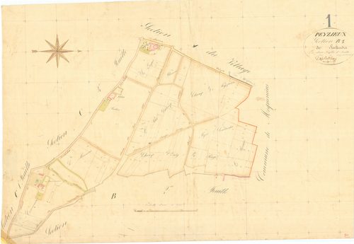 Peyzieux-sur-Saône - 3 P 7887 - 3 P 7887 -  Feuille 1  (1829)