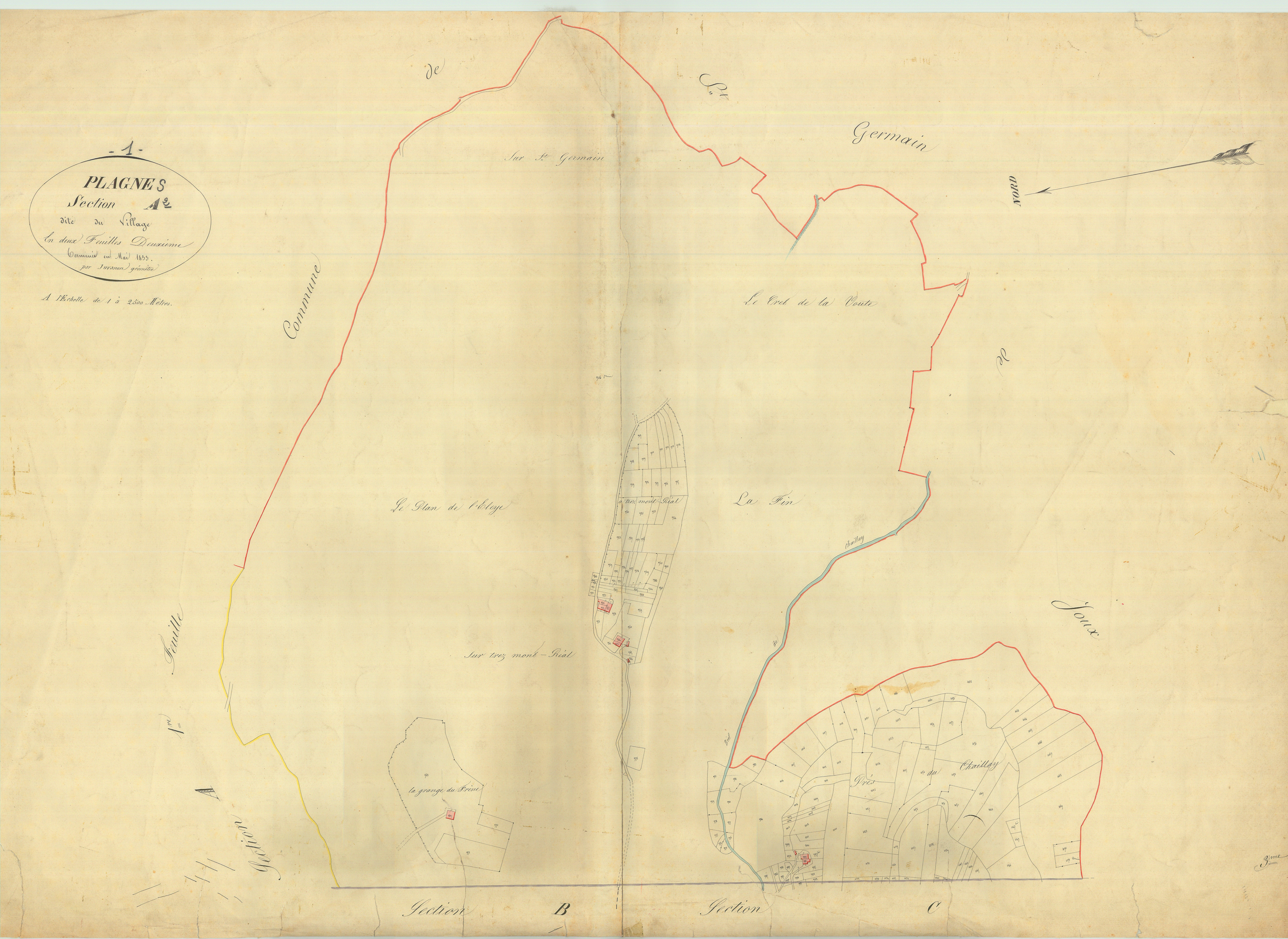 Plagne - 1777 W 343 - 1777 W 343 -  Feuille 2  (1845)