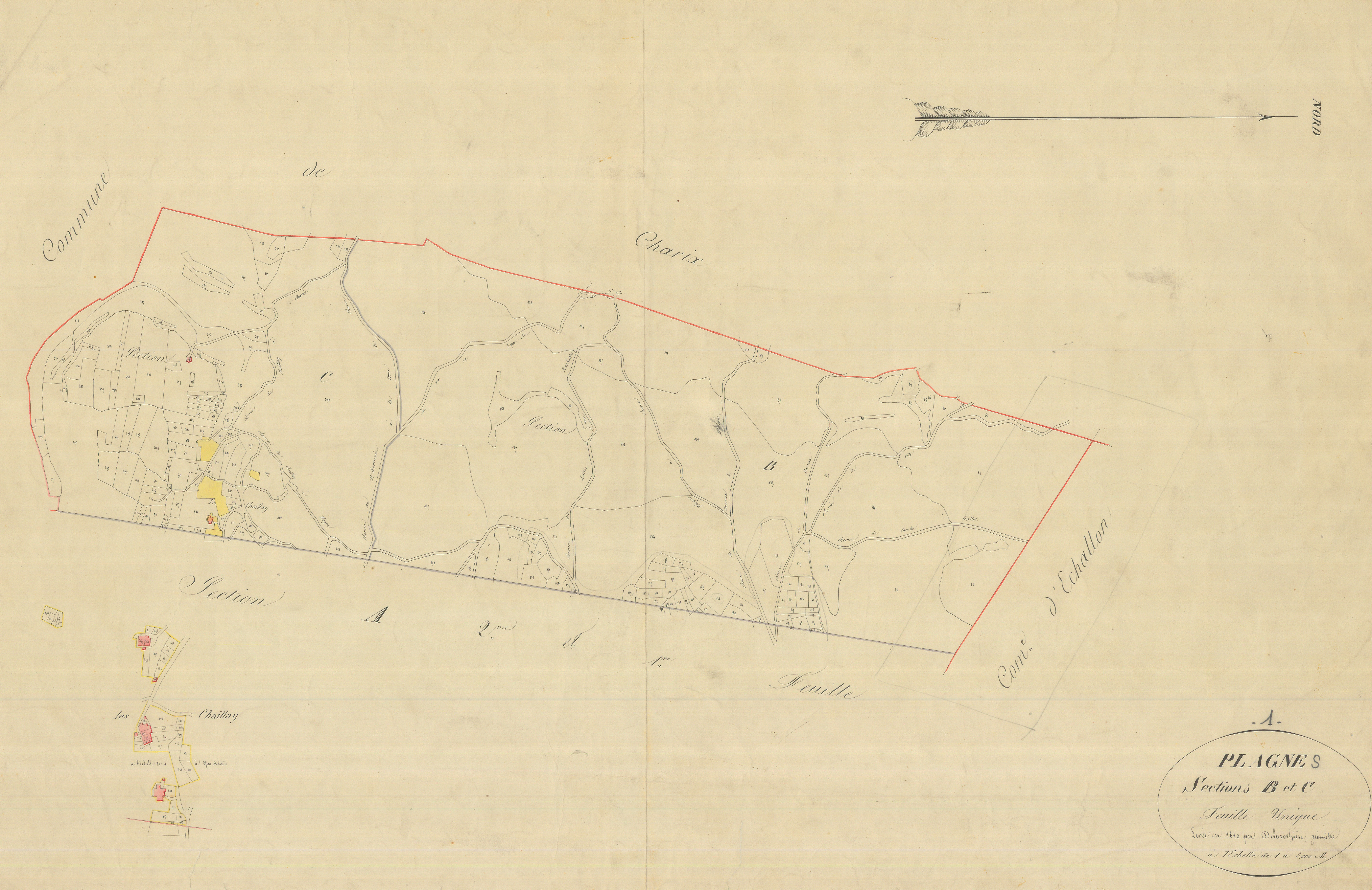 Plagne - 3 P 7899 - 3 P 7899 -  Feuille 1  (1845)