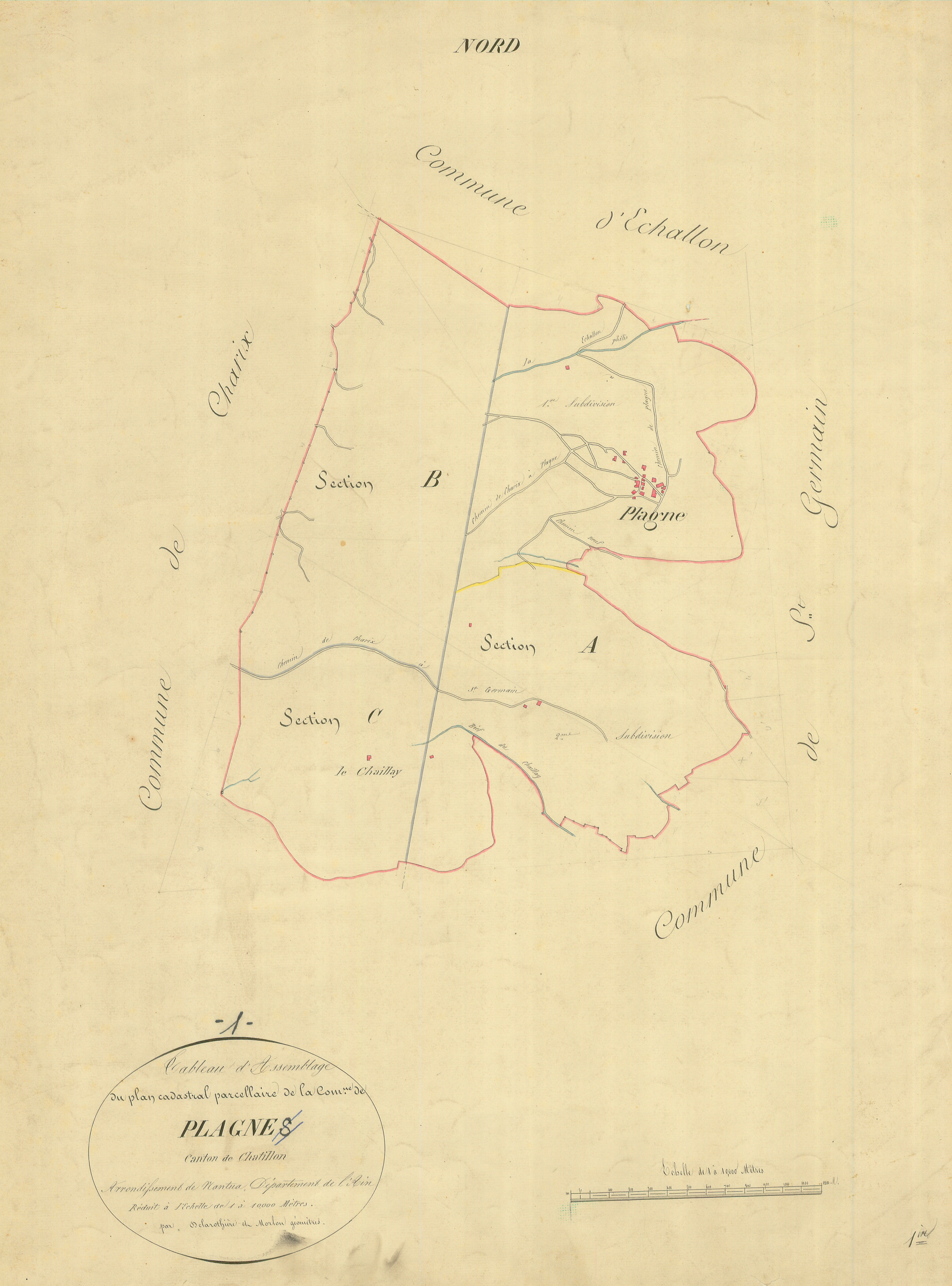 Plagne - 3 P 7897 - 3 P 7897 -  Tableau d'assemblage  (1845)