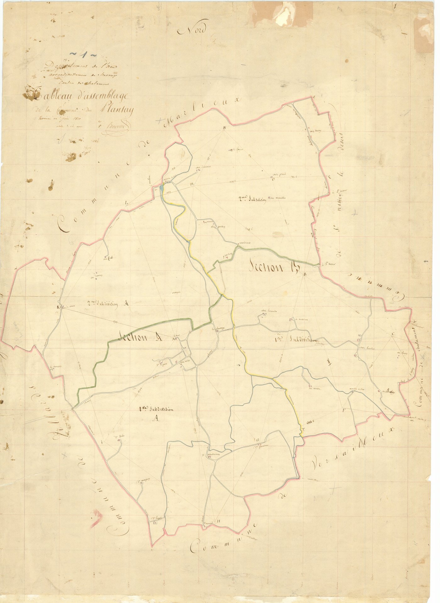 Le Plantay - 3 P 6897 - 3 P 6897 -  Tableau d'assemblage  (1810)