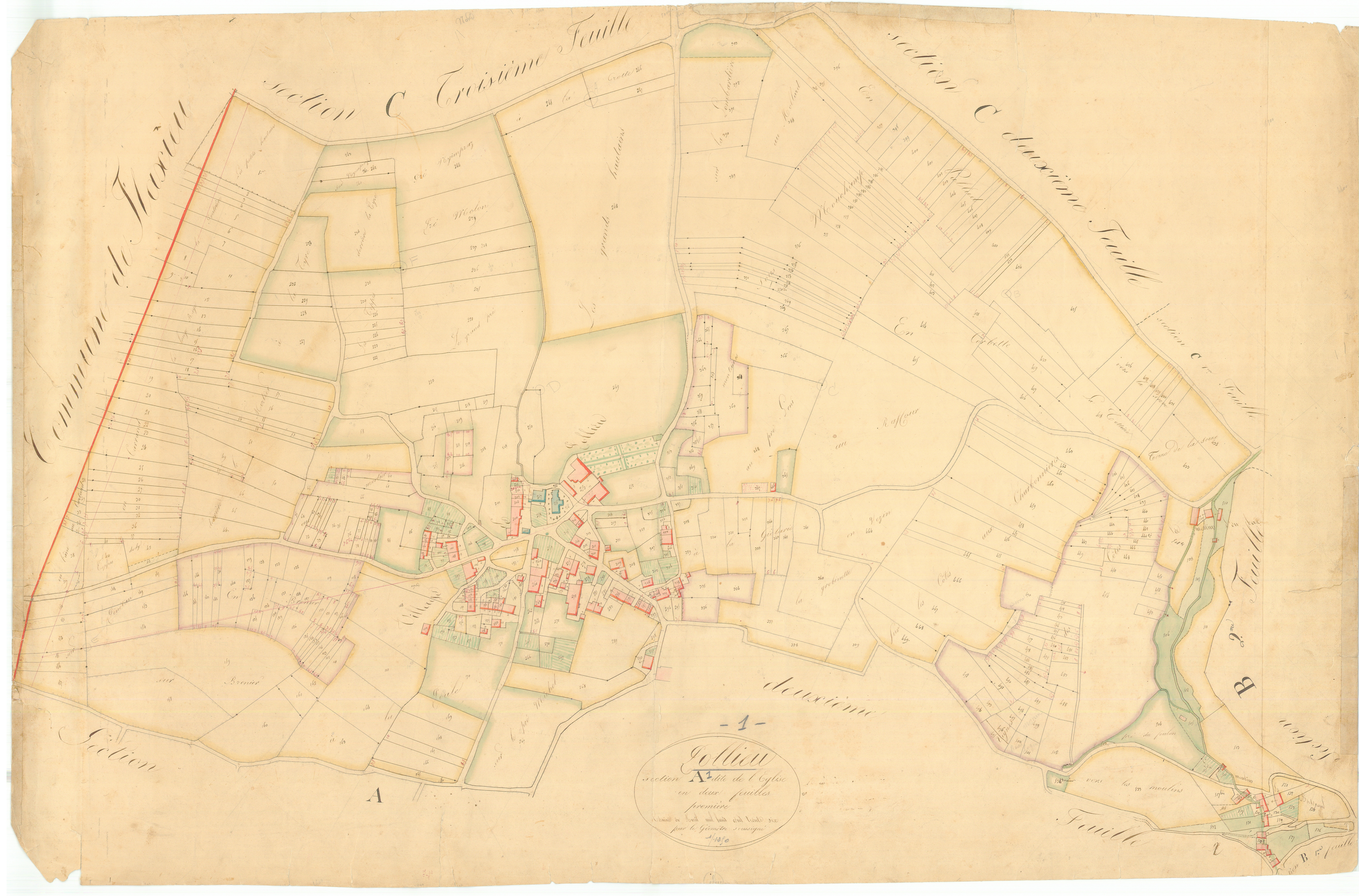 Pollieu - 3 P 7912 - 3 P 7912 -  Feuille 1  (1836)