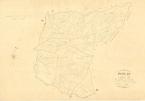 Poncin - 3 P 7927 - 3 P 7927 -  Feuille 1  (1826)