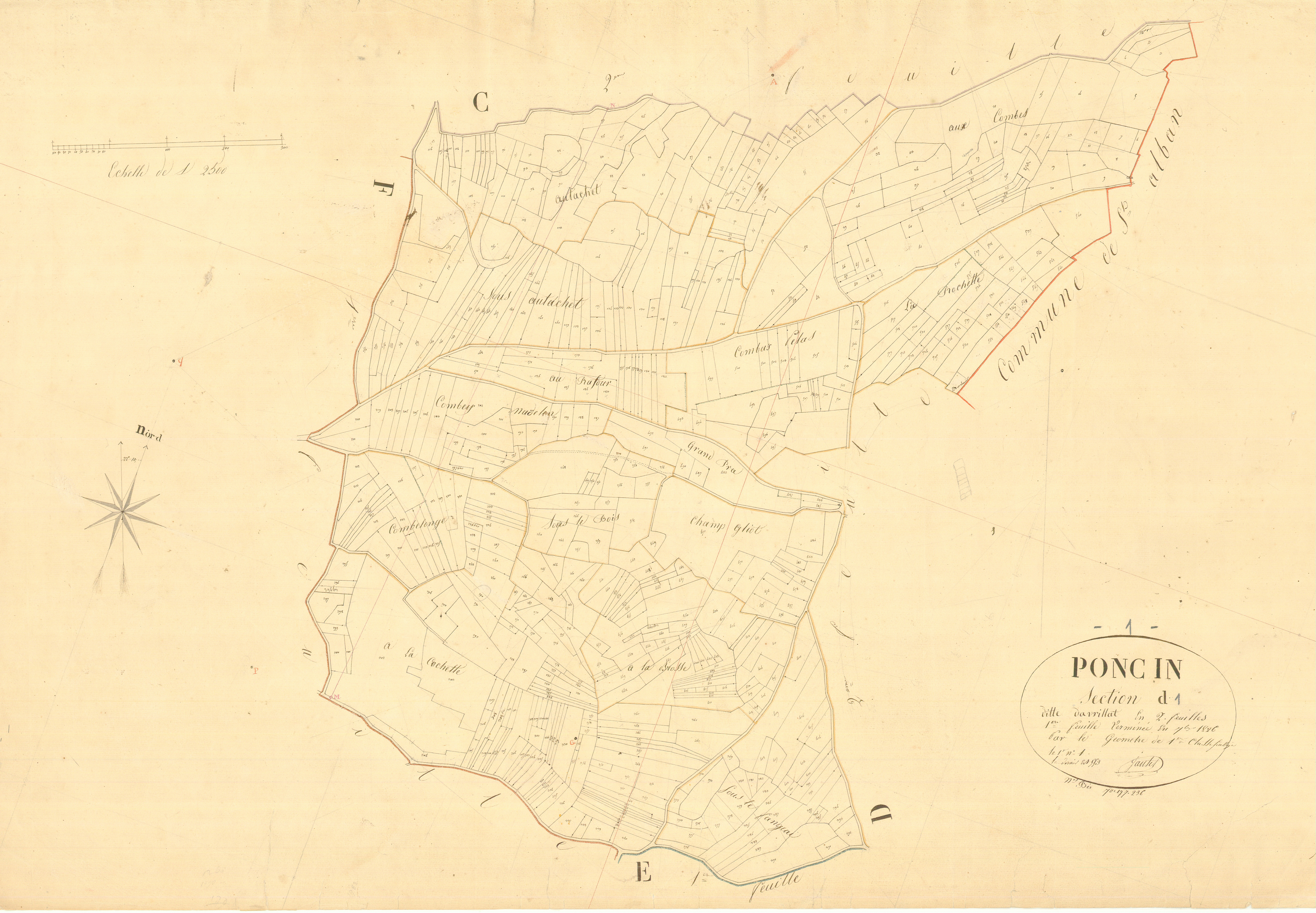 Poncin - 3 P 7927 - 3 P 7927 - Feuille 1 (1826)
