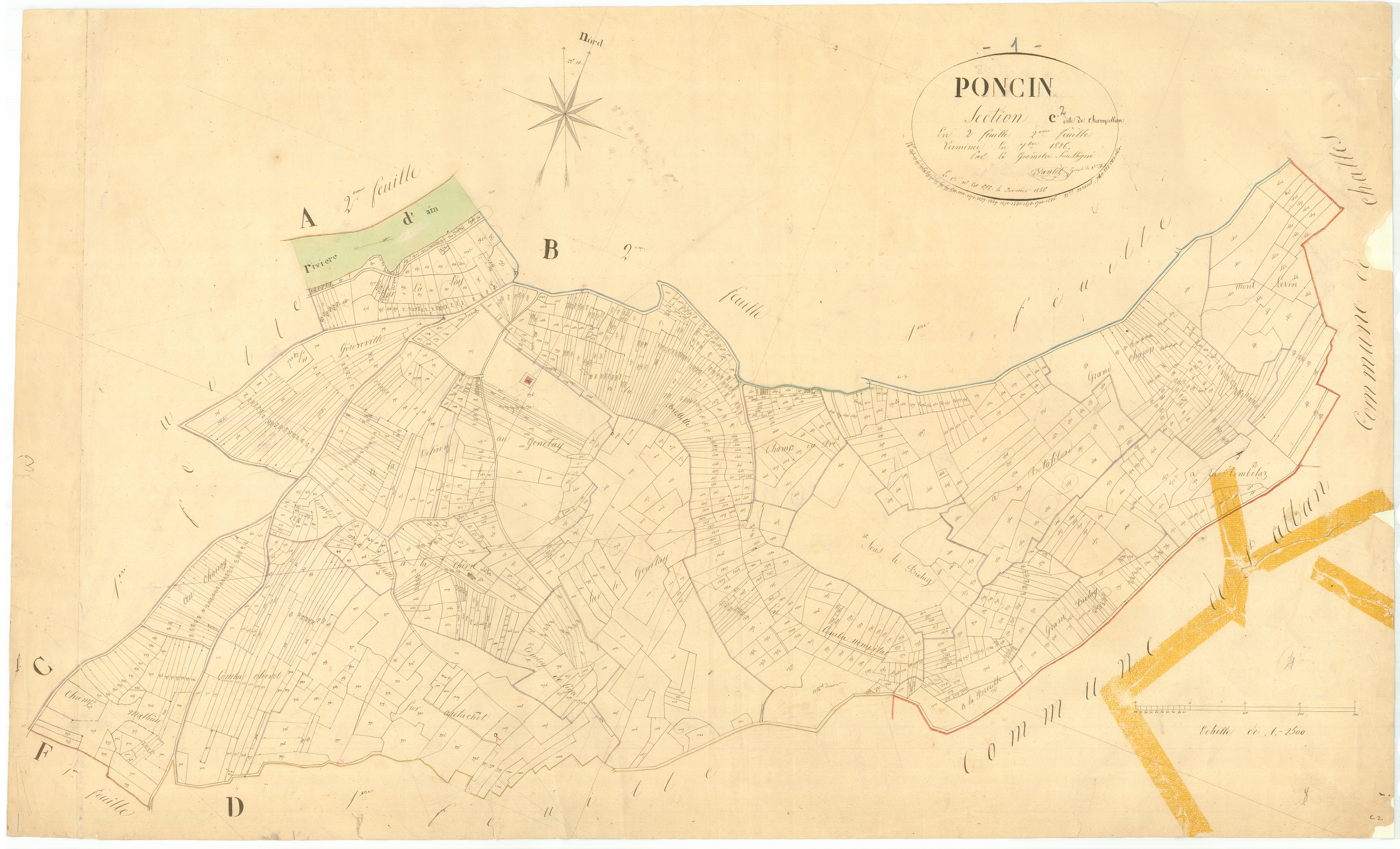 Poncin - 3 P 7926 - 3 P 7926 - Feuille 2 (1826)