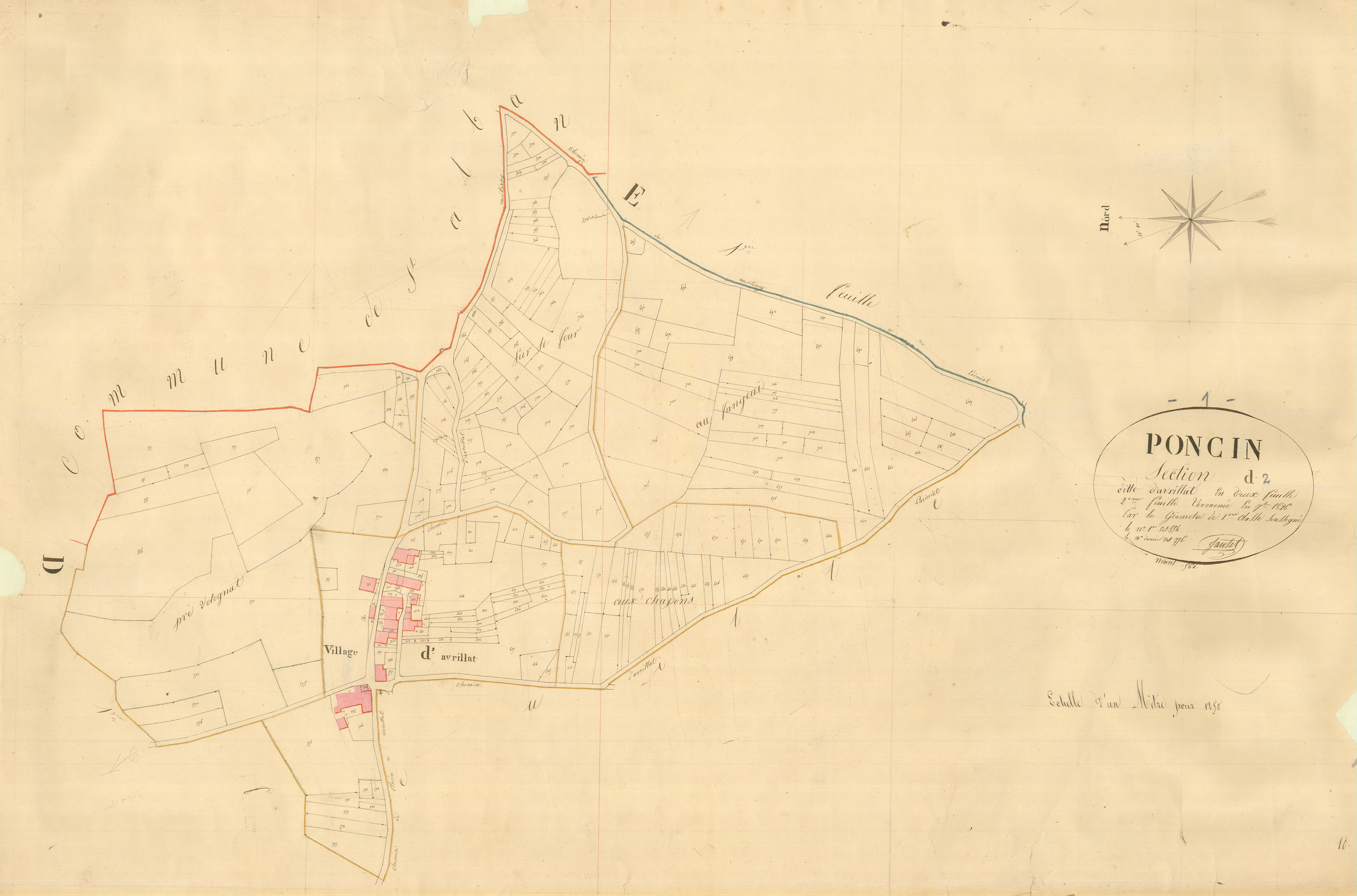 Poncin - 3 P 7928 - 3 P 7928 - Feuille 2 (1826)