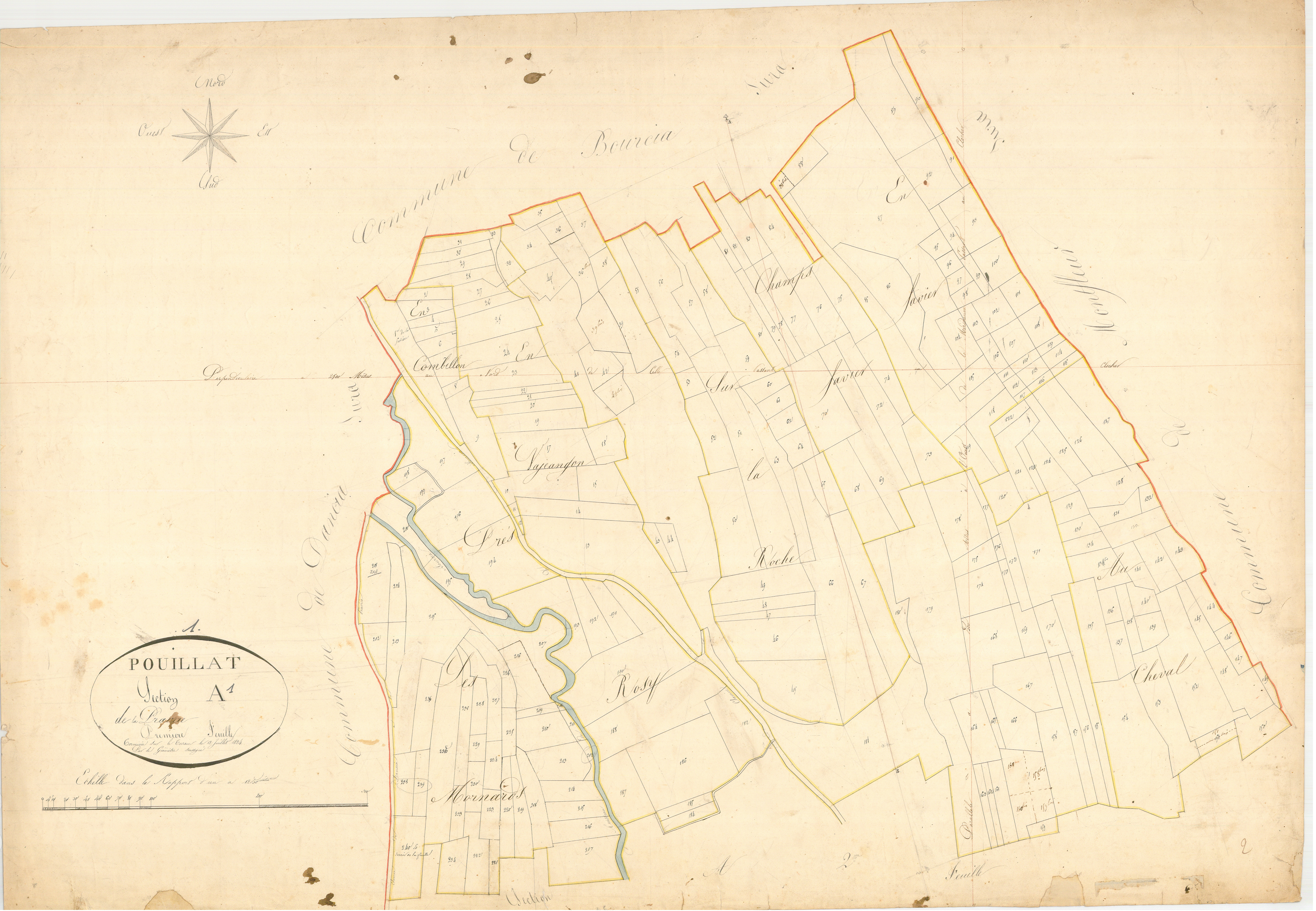 Pouillat - 3 P 7992 - 3 P 7992 -  Feuille 1  (1824)