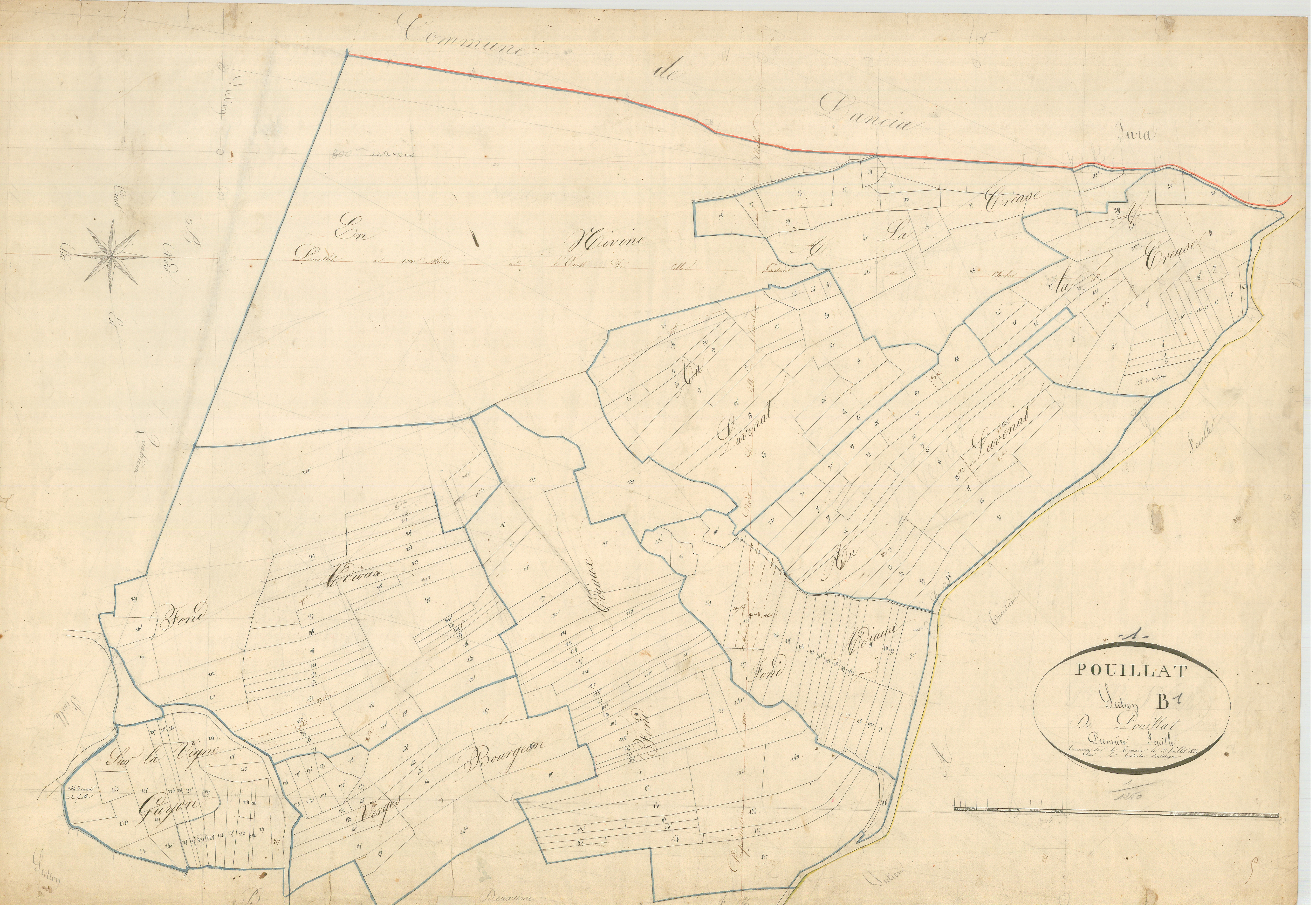 Pouillat - 3 P 7995 - 3 P 7995 -  Feuille 1  (1824)