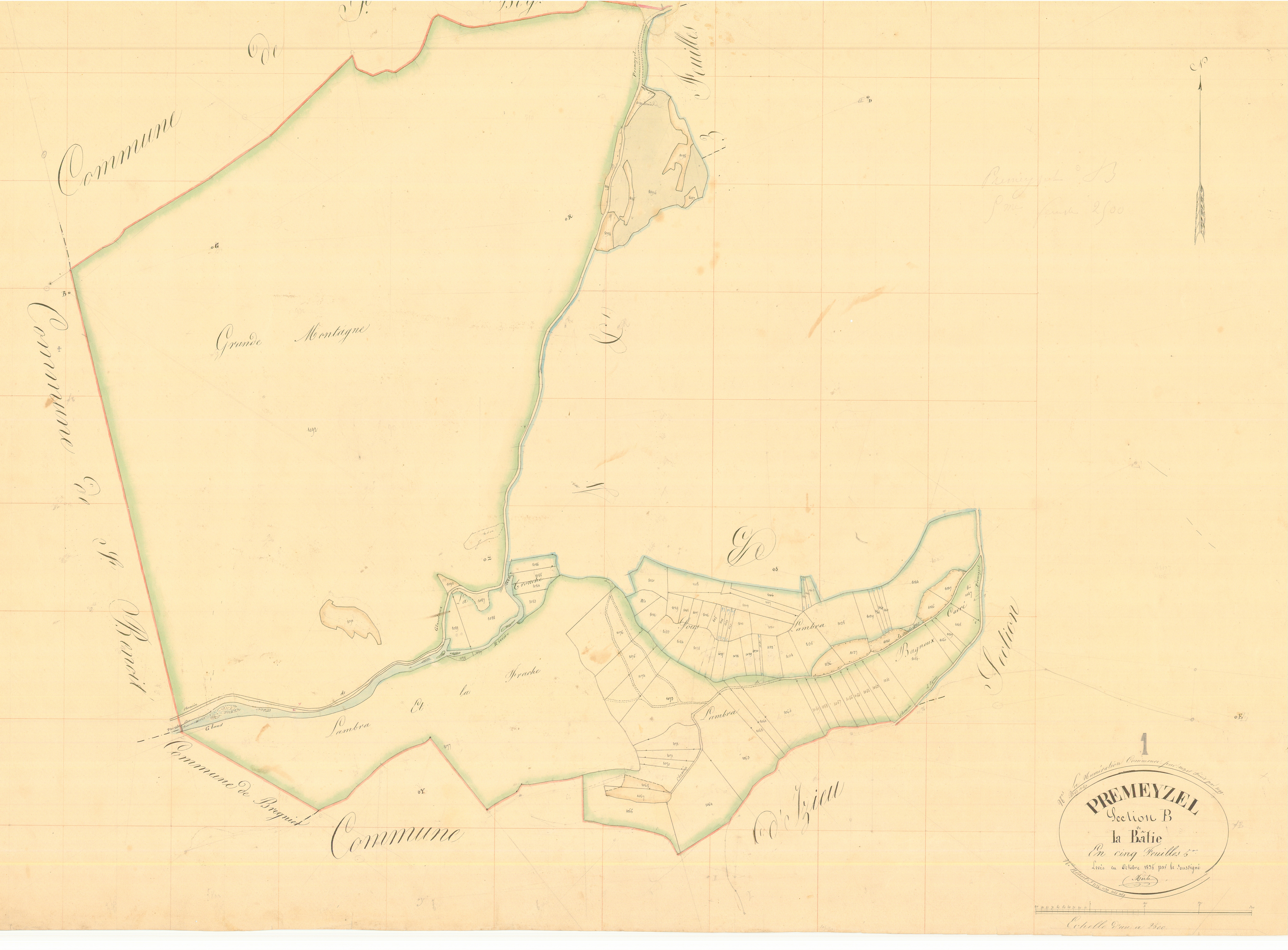 Prémeyzel - 3 P 8027 - 3 P 8027 -  Feuille 5  (1836)