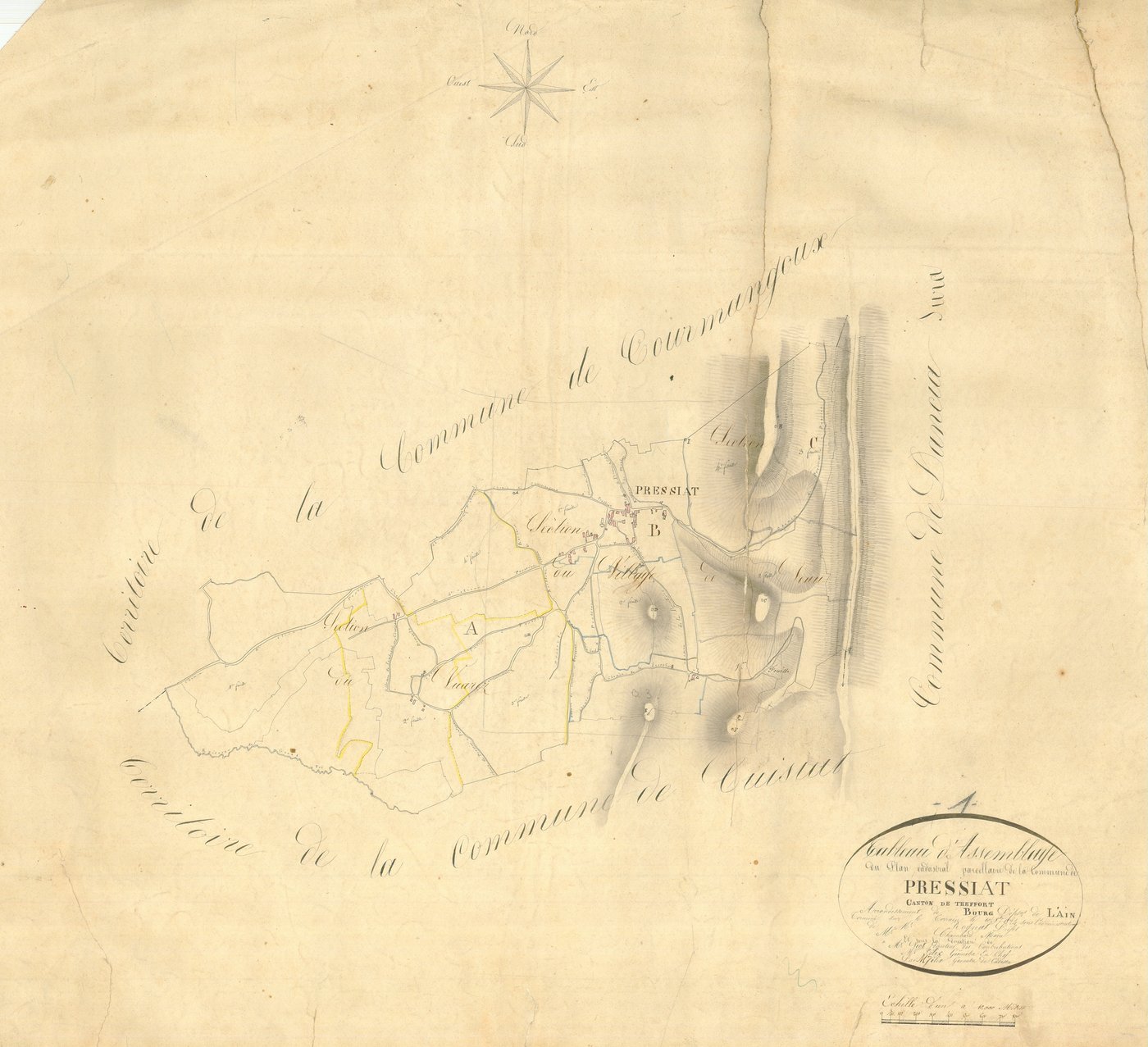 Pressiat - 3 P 8045 - 3 P 8045 -  Tableau d'assemblage  (1824)