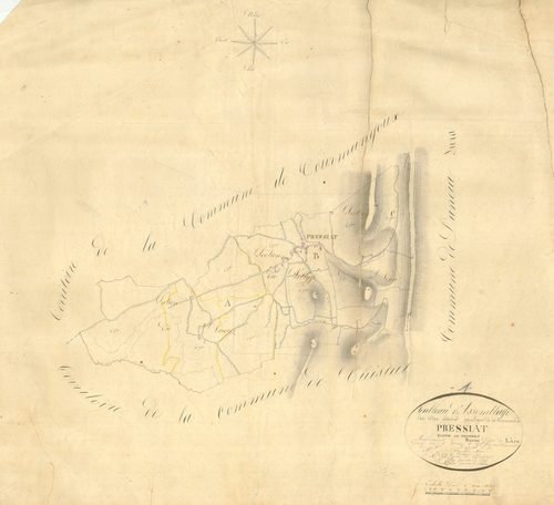 Pressiat - 3 P 8045 - 3 P 8045 -  Tableau d'assemblage  (1824)