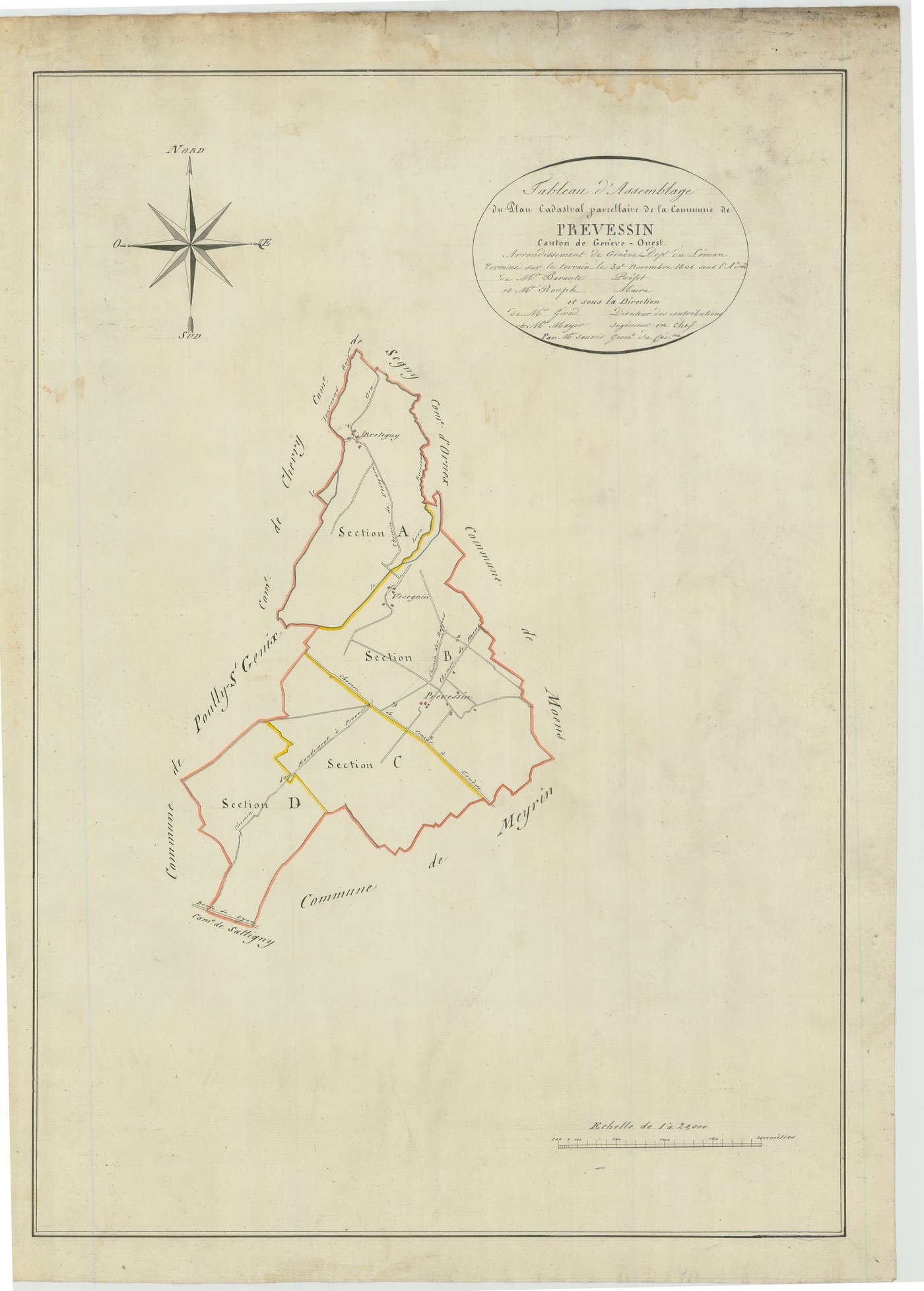 Prévessin - 3 P 10182-1 - 3 P 10182-1 -  Tableau d'assemblage  (1806)