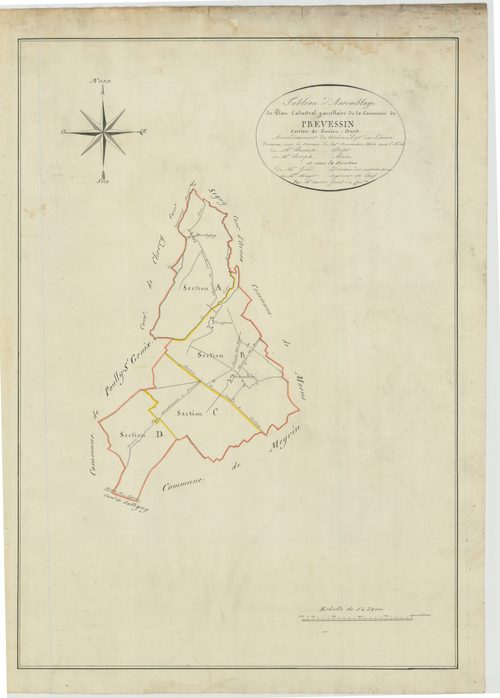 Prévessin - 3 P 10182-1 - 3 P 10182-1 -  Tableau d'assemblage  (1806)