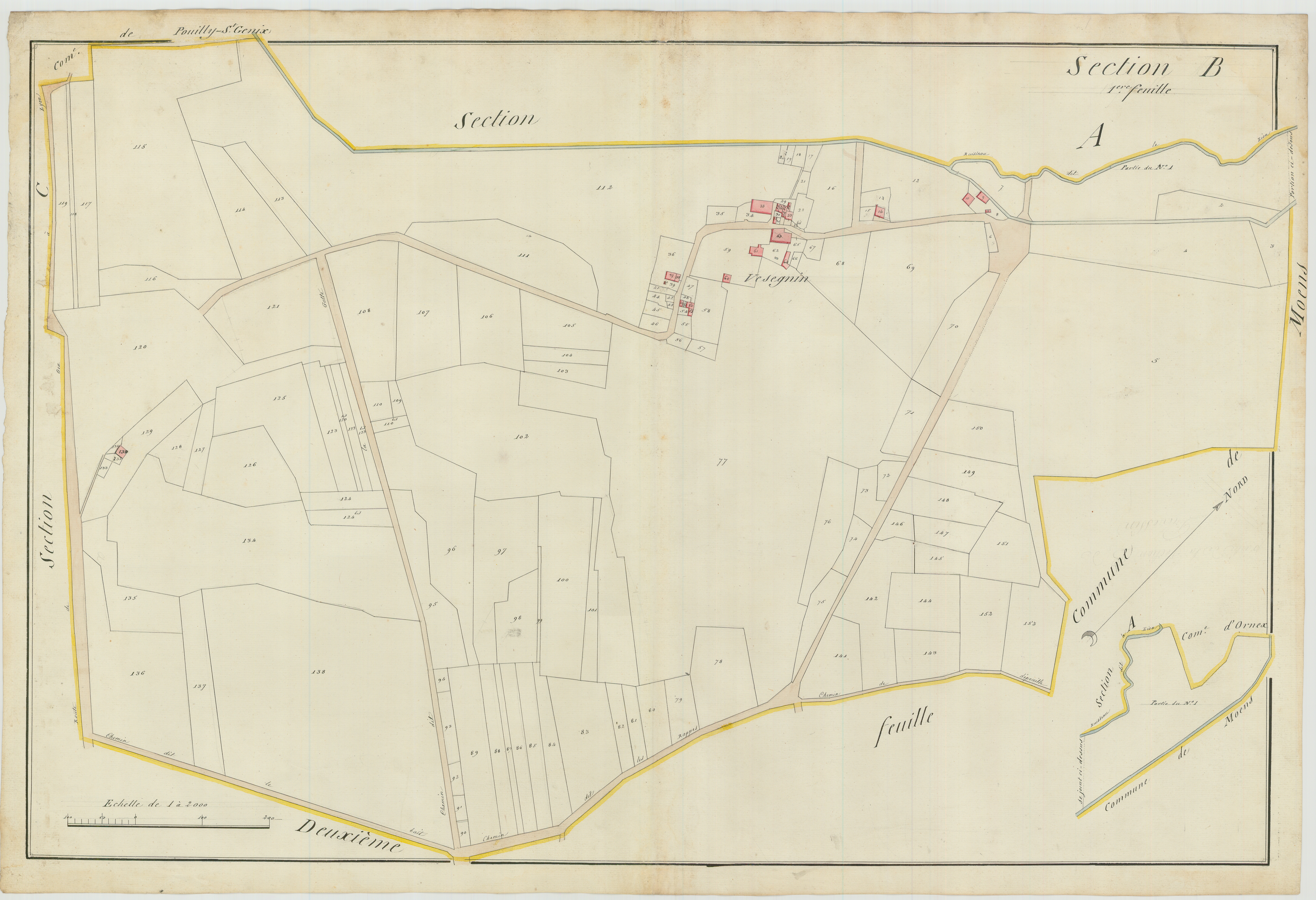 Prévessin - 3 P 10182-4 - 3 P 10182-4 -  Feuille 1  (1806)