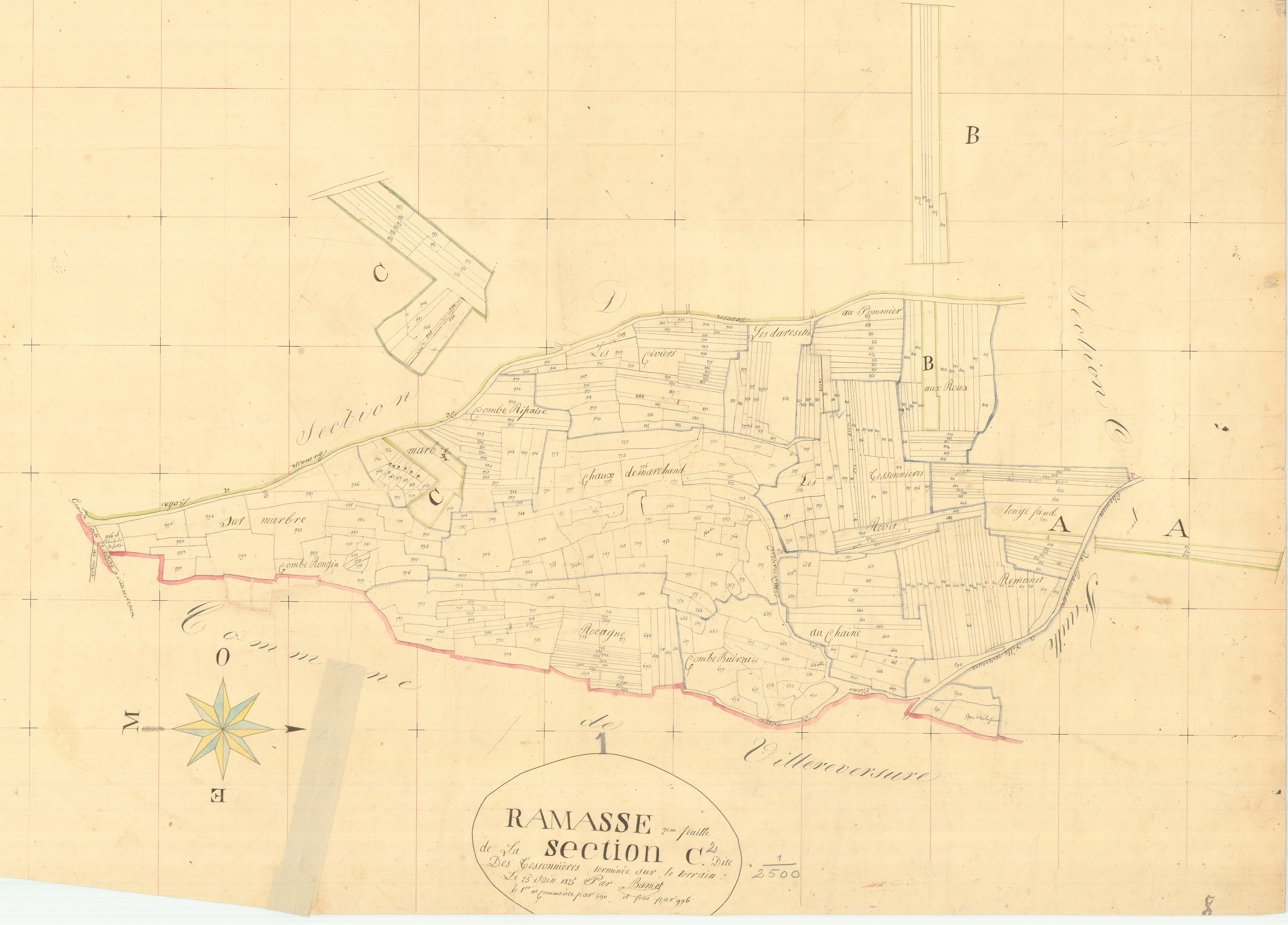 Ramasse - 3 P 8133 - 3 P 8133 -  Feuille 2  (1827)