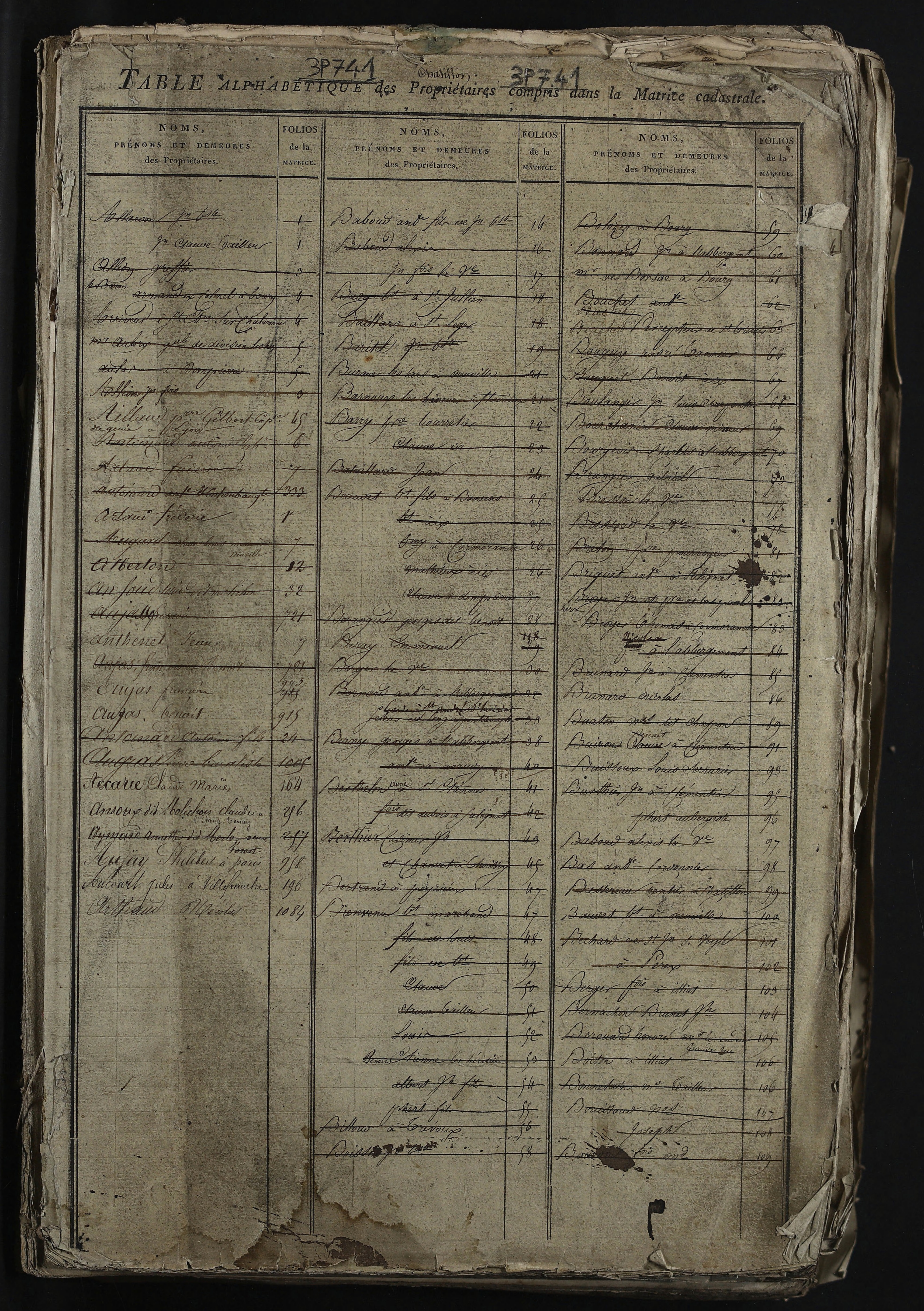 Relevant - 3 P 741 - 3 P 741 -  Folios 1 à 980  (1832-1846)
