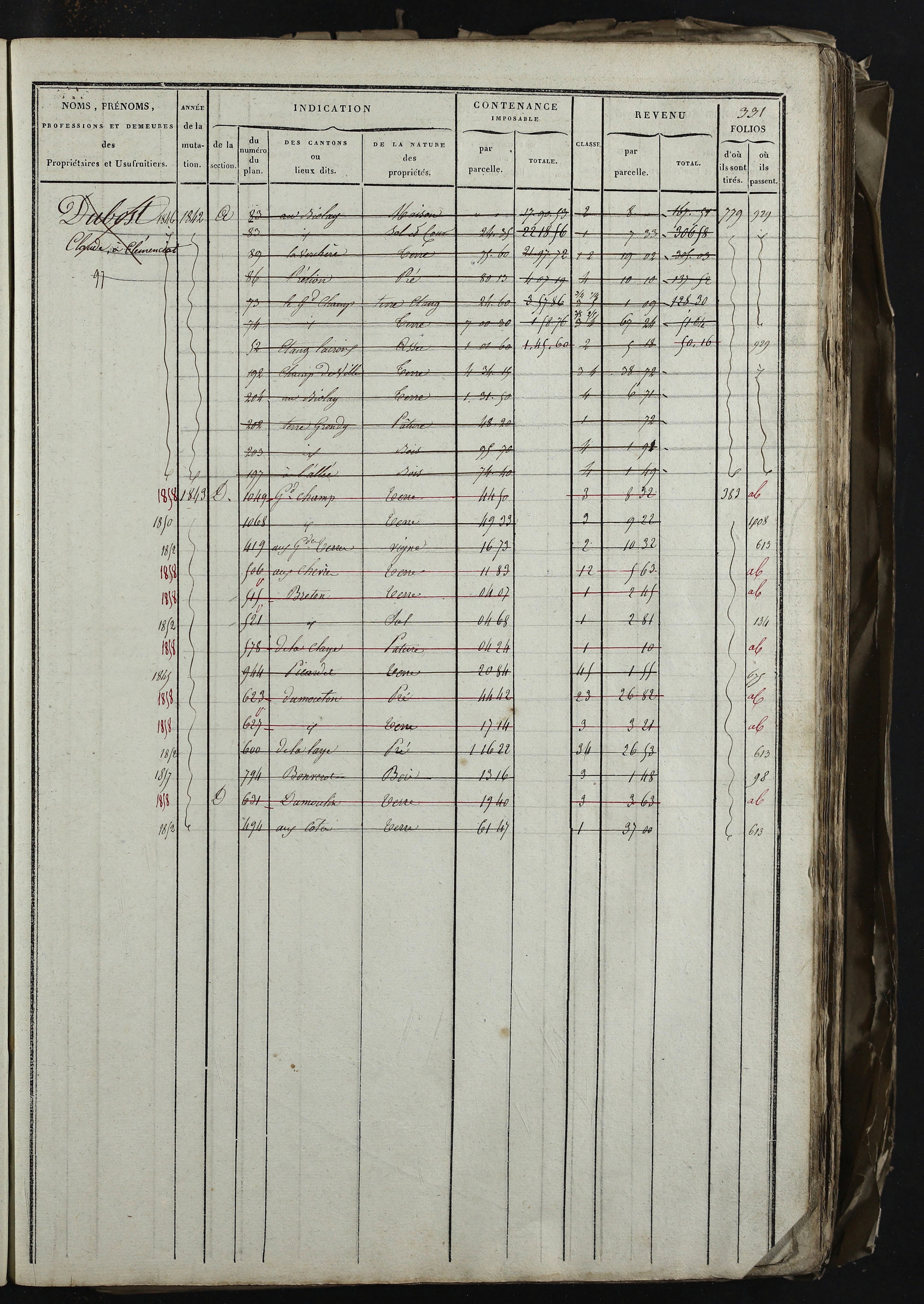 Relevant - 3 P 741 - 3 P 741 -  Folios 1 à 980  (1832-1846)