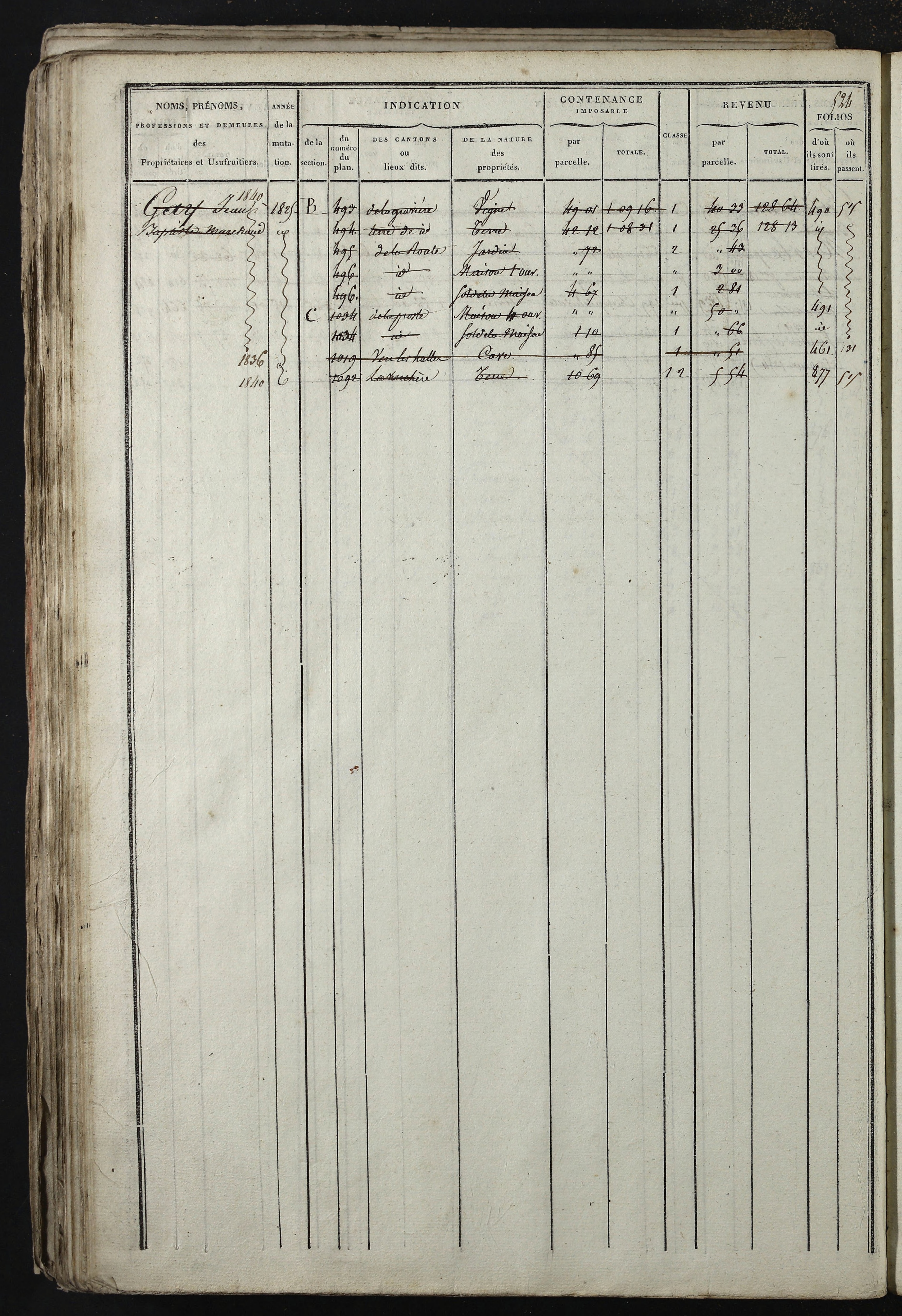 Relevant - 3 P 741 - 3 P 741 -  Folios 1 à 980  (1832-1846)