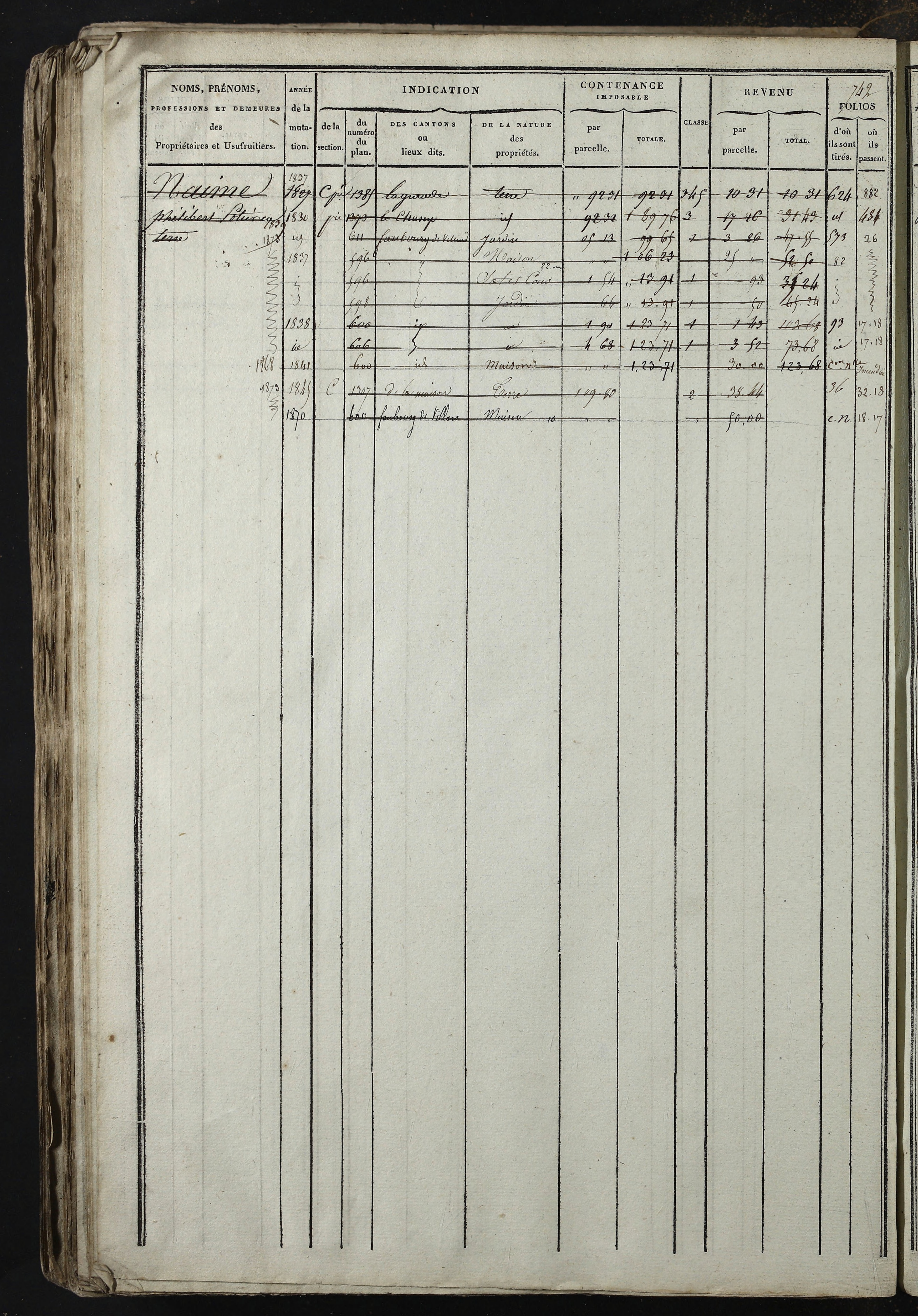 Relevant - 3 P 741 - 3 P 741 -  Folios 1 à 980  (1832-1846)