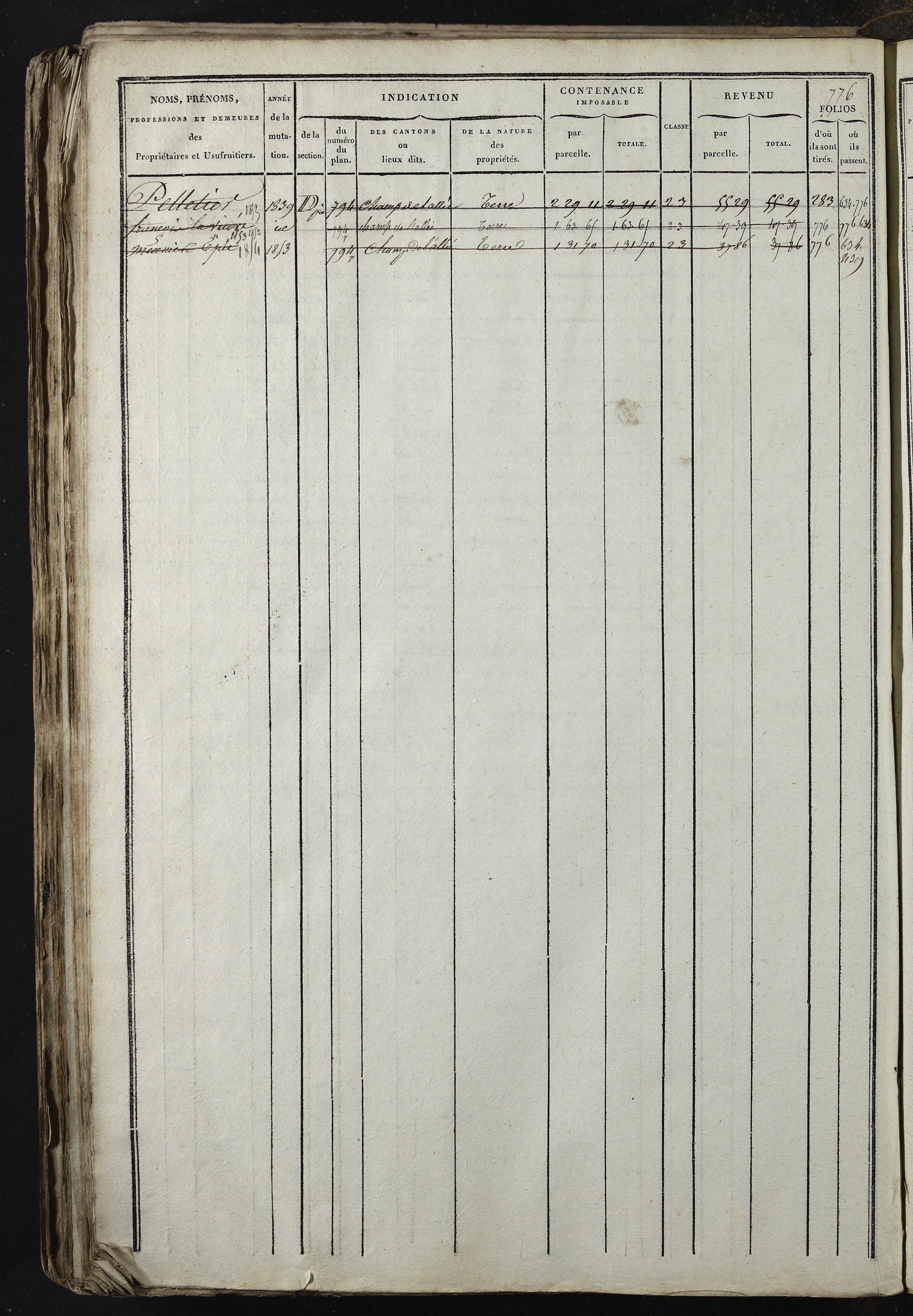 Relevant - 3 P 741 - 3 P 741 -  Folios 1 à 980  (1832-1846)